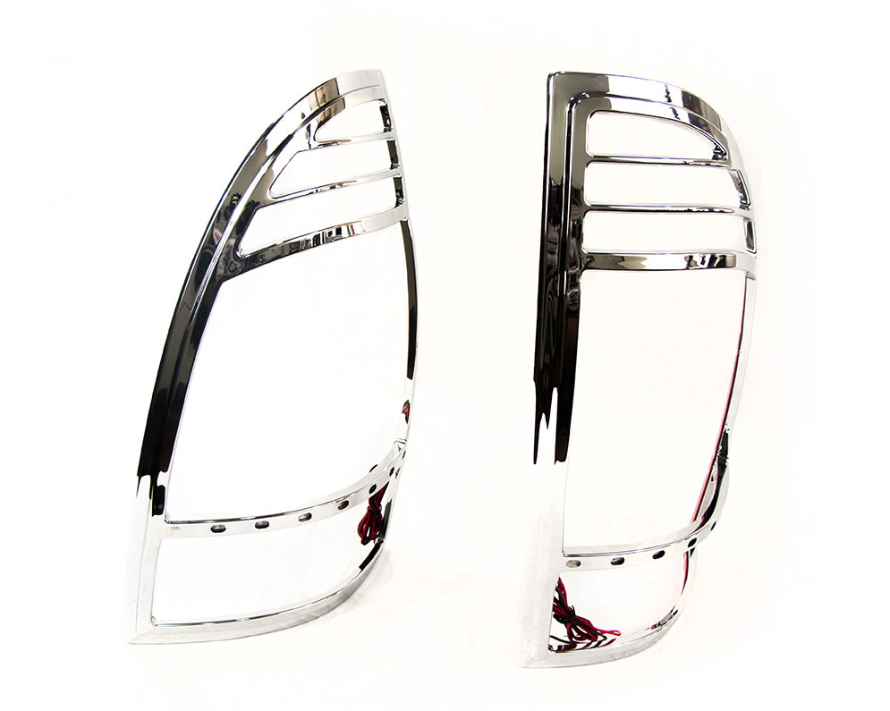 RS-0513TOY-TLB - 05-15 Toyota Tacoma LED Taillight Bezel w/ Brake/Running Lights (Chrome)-RS-0513TOY-TLB