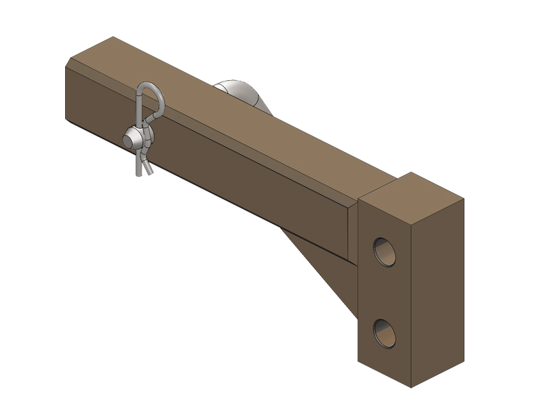 Receiver Hitch Mount, 2 H - 9 In BXW4016