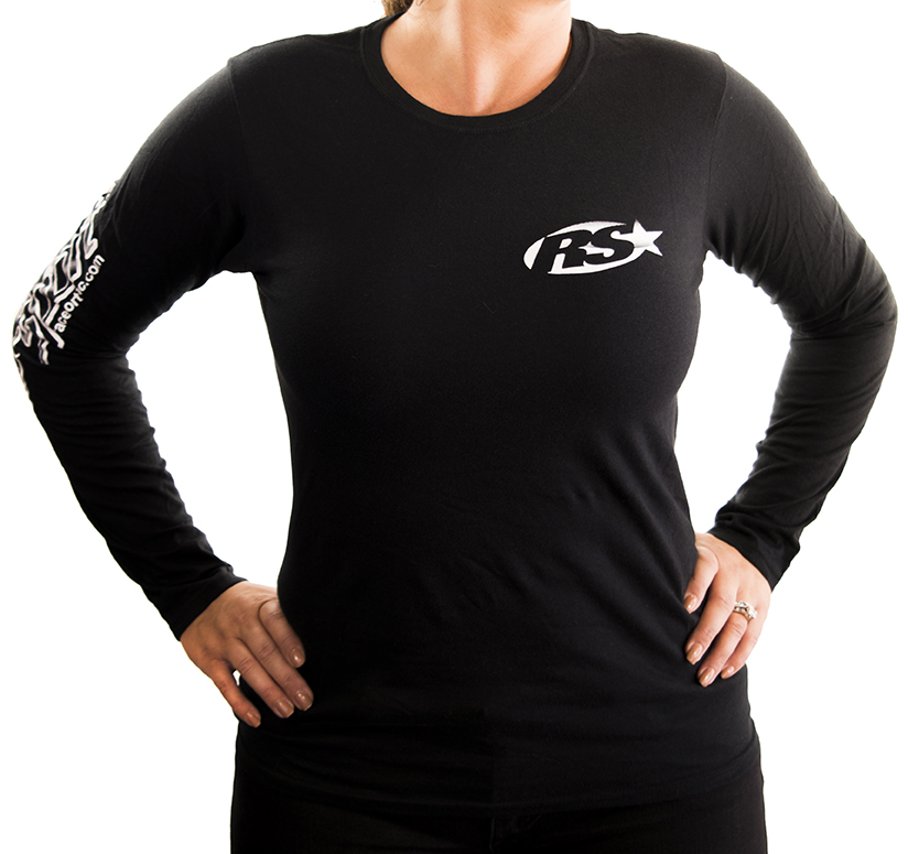 RS055BS - Ladies' Soft Style Race Sport Lighting Long Sleeve (Black) (S)-RS055BS