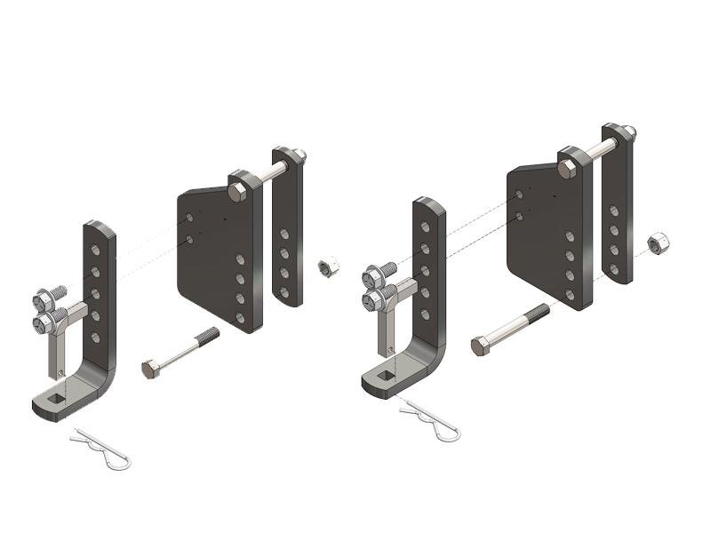 Kit. L Brkts W/Mount Single Track Pro/2-Point BXW4073