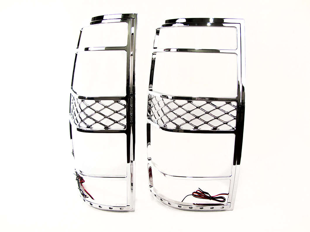 RS-0713CHEVY1-TLB - 07-13 Chevy Suburban/Tahoe LED Taillight Bezel w/ Brake/Running Lights (Chrome)-RS-0713CHEVY1-TLB