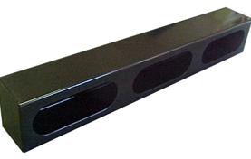 RS-103-3 - 6x2.5in Triple Oval Powder Coated Steel Truck Light Box w/ Knockouts-RS-103-3