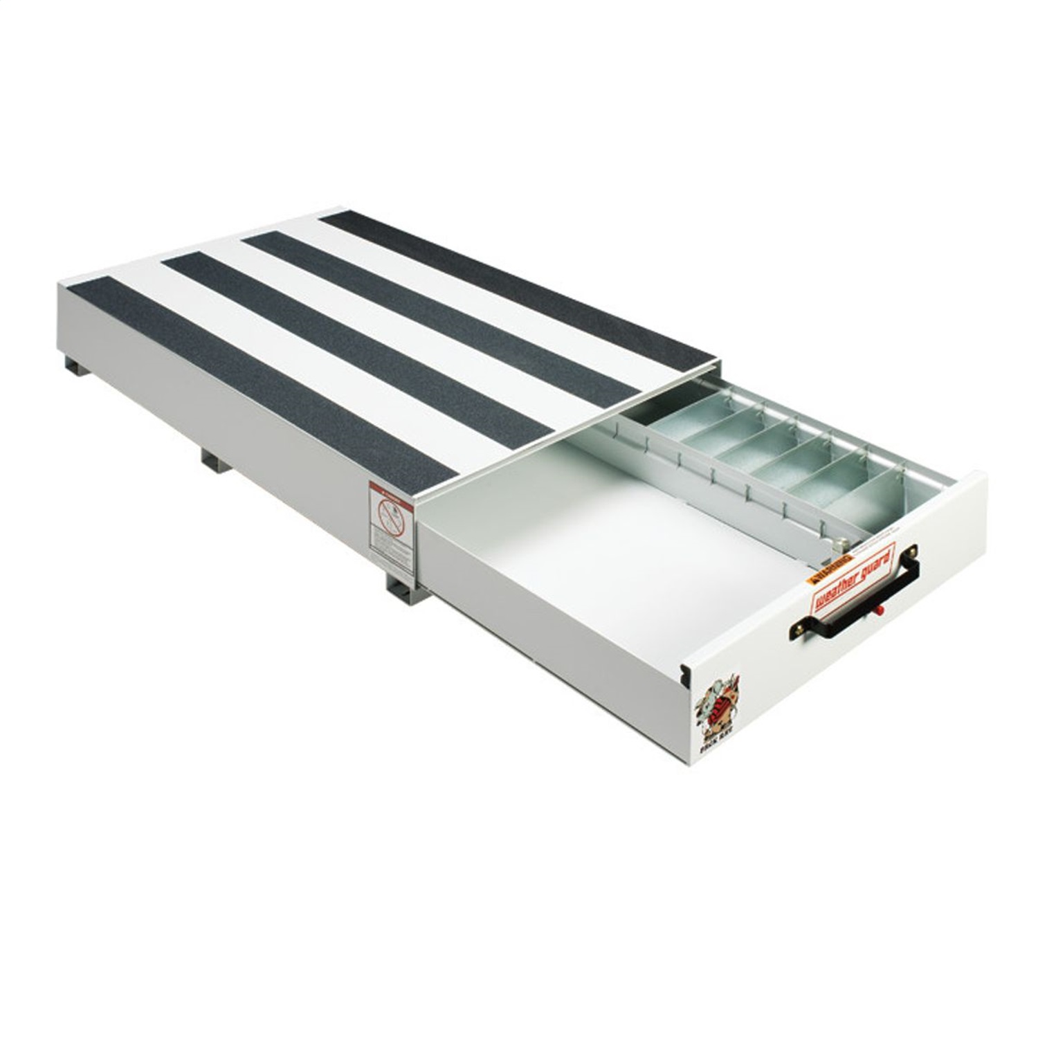Heavy Duty Drawer Unit; Steel; 10.5 ft.; Height 9.5 in.; Length 48 in.; Width 30 in.; White; Drawer Depth 45 in.; Drawer Height 5 in.; Outdoor; Extra Wide Drawer; 304-3