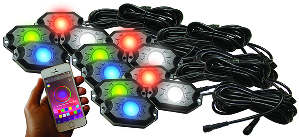 RS12PRGBW - ColorSMART 12-Pod RGB+W LED Rock Light Kit (RGB+White Multi-Color)-RS12PRGBW