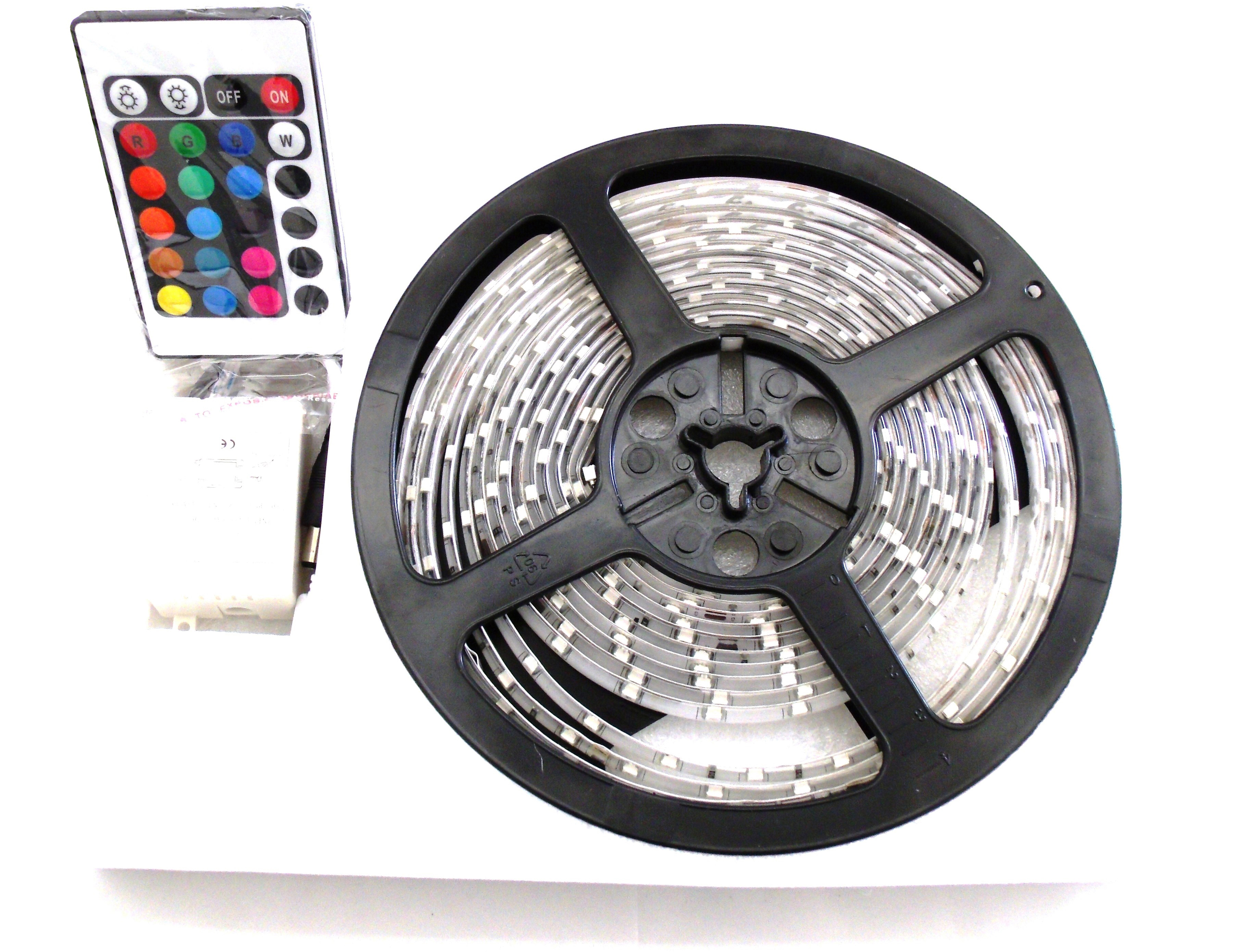 RS-16FT-5050-RGB - 16ft (5M) 20-Color RGB Multi-Color 5050 LED Tape Strip Reel Lighting w/ Remote-RS-16FT-5050-RGB