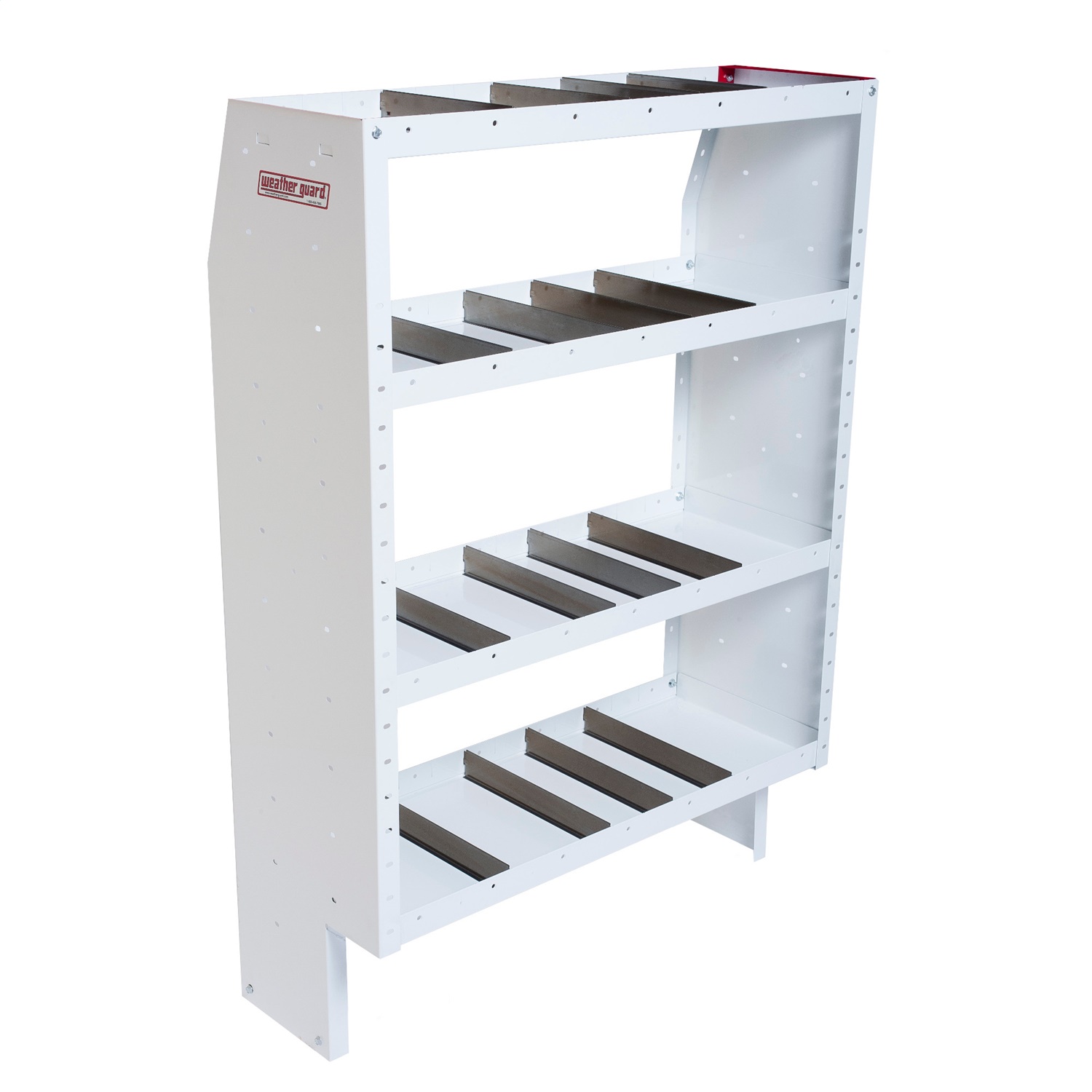 Heavy Duty Shelf Unit; Adjustable; Includes 4 shelves; 4.8 ft.; Depth 16 in.; Height 60 in.; Width 42 in.; White; Steel; 16 Dividers; Shelf Depth 2 in.; 9364-3-03