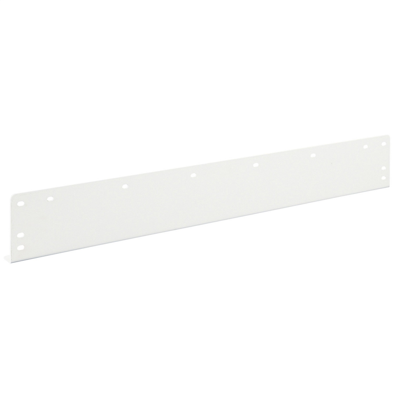 Retainer Lip; 0.4 ft.; Depth 1.5 in.; Height 1.5 in.; Width 28 in.; White; Steel; Powder Coat Finish; 9702-3-02