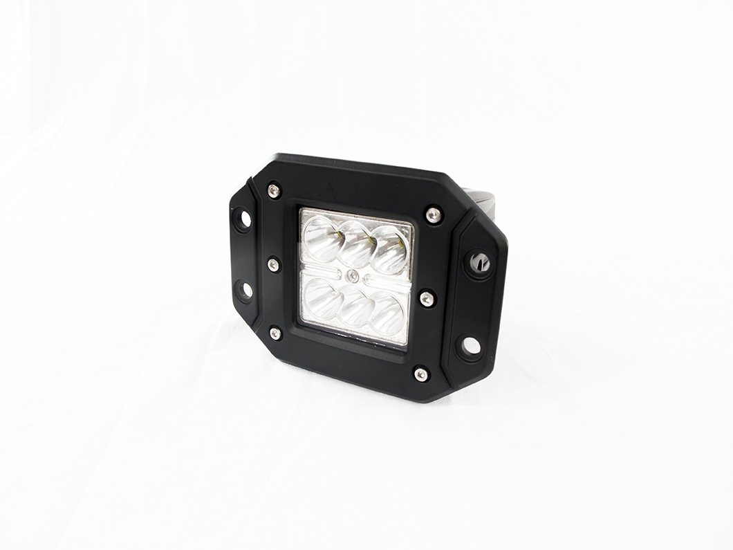 RS-18W6LED-FM - Street Series 3x5in 18W 6-LED Hi-Power Flush Mount LED Spot Light-RS-18W6LED-FM