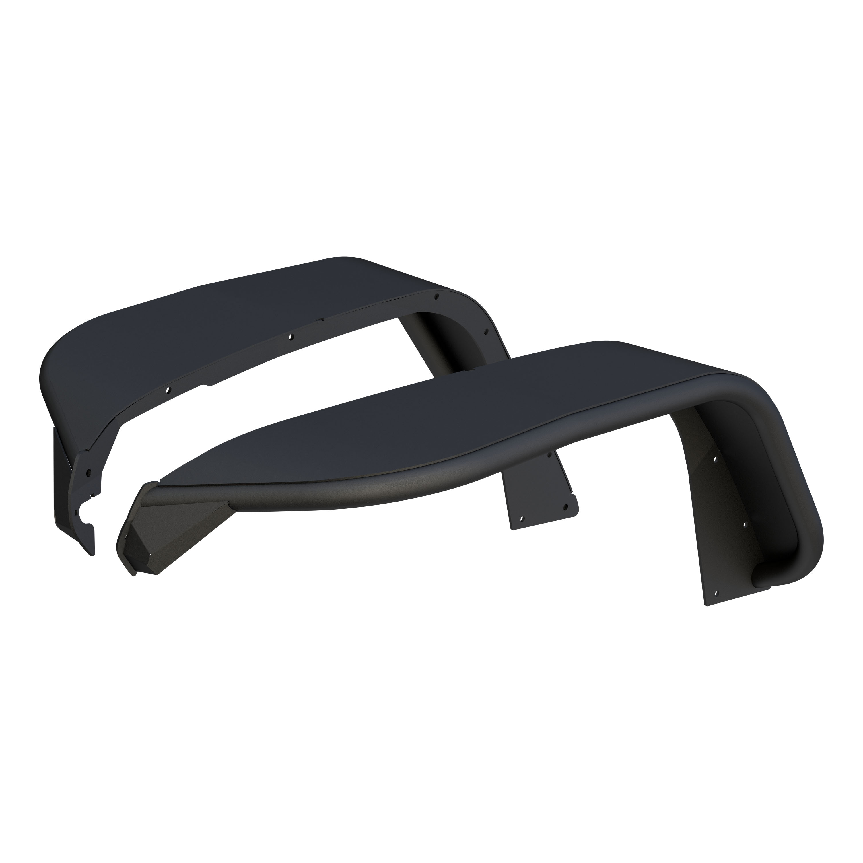 Jeep Gladiator & Wrangler JL Black Aluminum Front Fender Flares 1500213