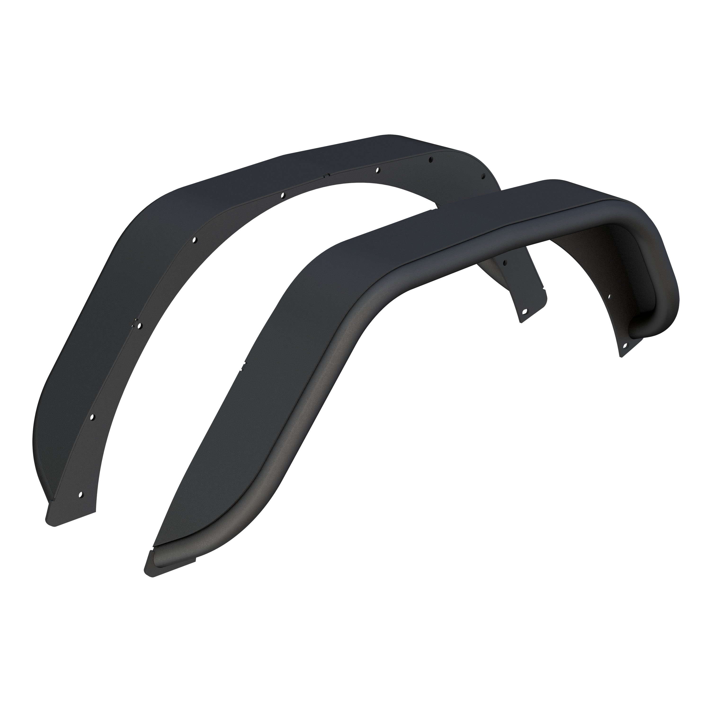Jeep Wrangler JL Black Aluminum Rear Fender Flares 2500213