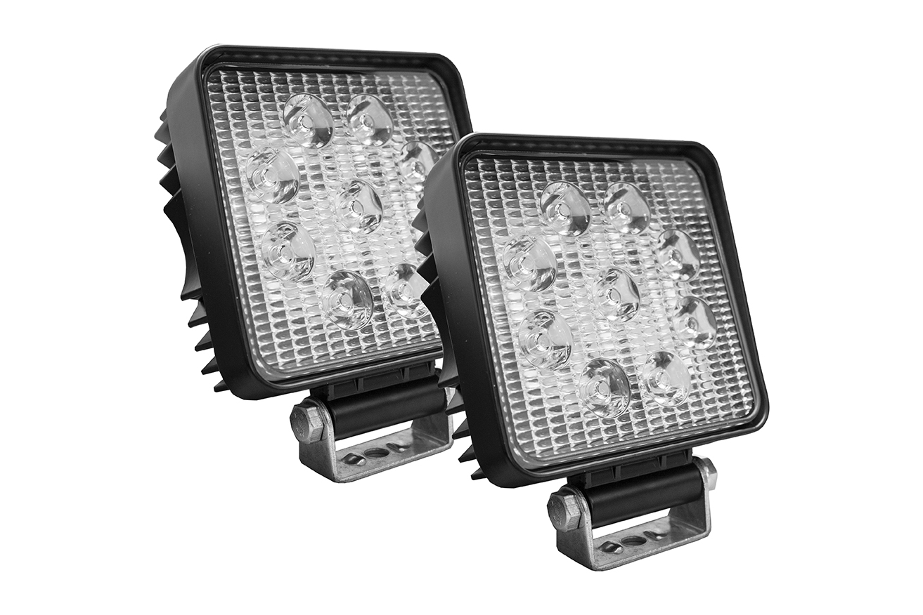 RS-27W-S-2 - Street Series 4in Square LED Spot Lights 27W/1,755LM (Pair)-RS-27W-S-2