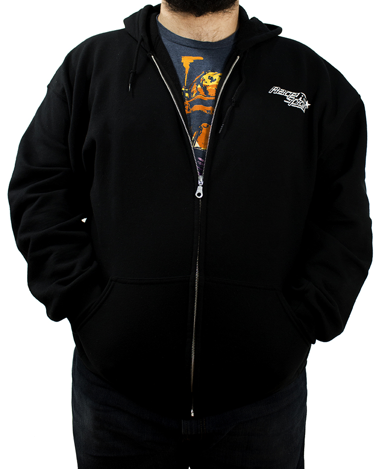 RS343BL - Men's Race Sport Heavy Blend Full-Zip Hooded Sweatshirt (Black) (L)-RS343BL RS343BL - Men's Race Sport Heavy Blend Full-Zip Hooded Sweatshirt (Black) (L)-RS343BL