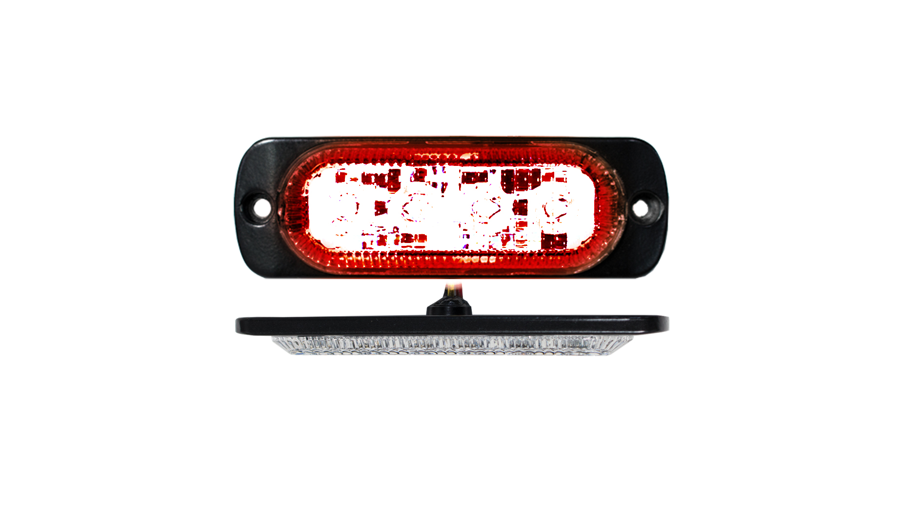 RS70014R - 4-LED Ultra Slim Flush Mount 19-Flash Pattern Strobe Marker (Red)-RS70014R