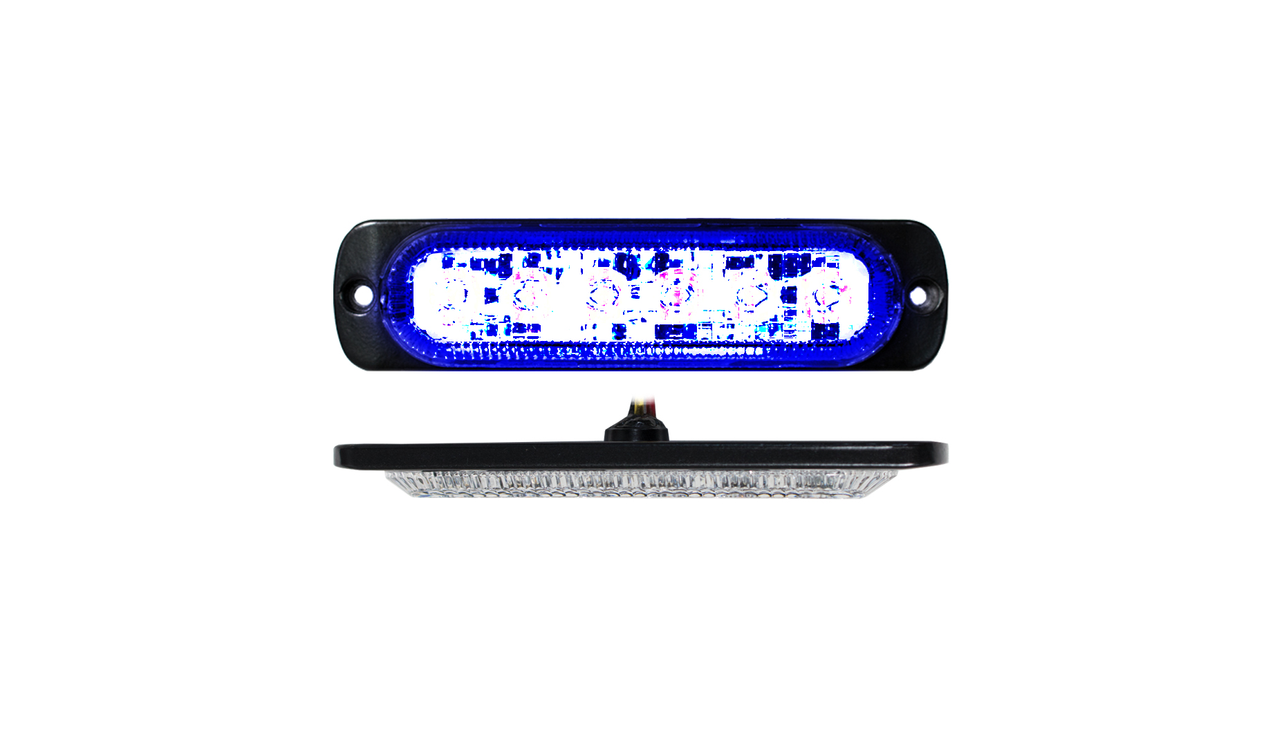 RS70016B - 6-LED Ultra Slim Flush Mount 19-Flash Pattern Strobe Marker (Blue)-RS70016B