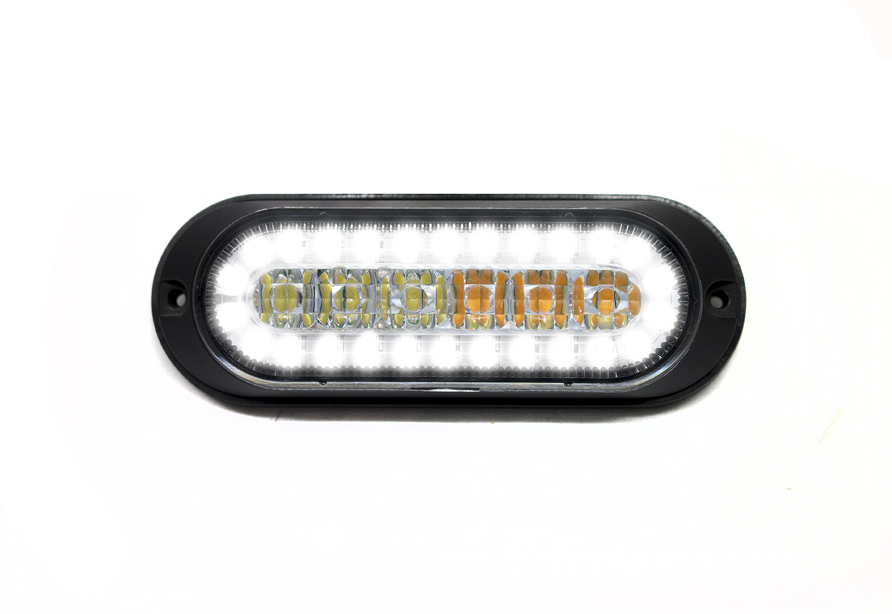 RS7003AWD - Dual-Function Flush Mount Amber Strobe w/ White DRL-RS7003AWD