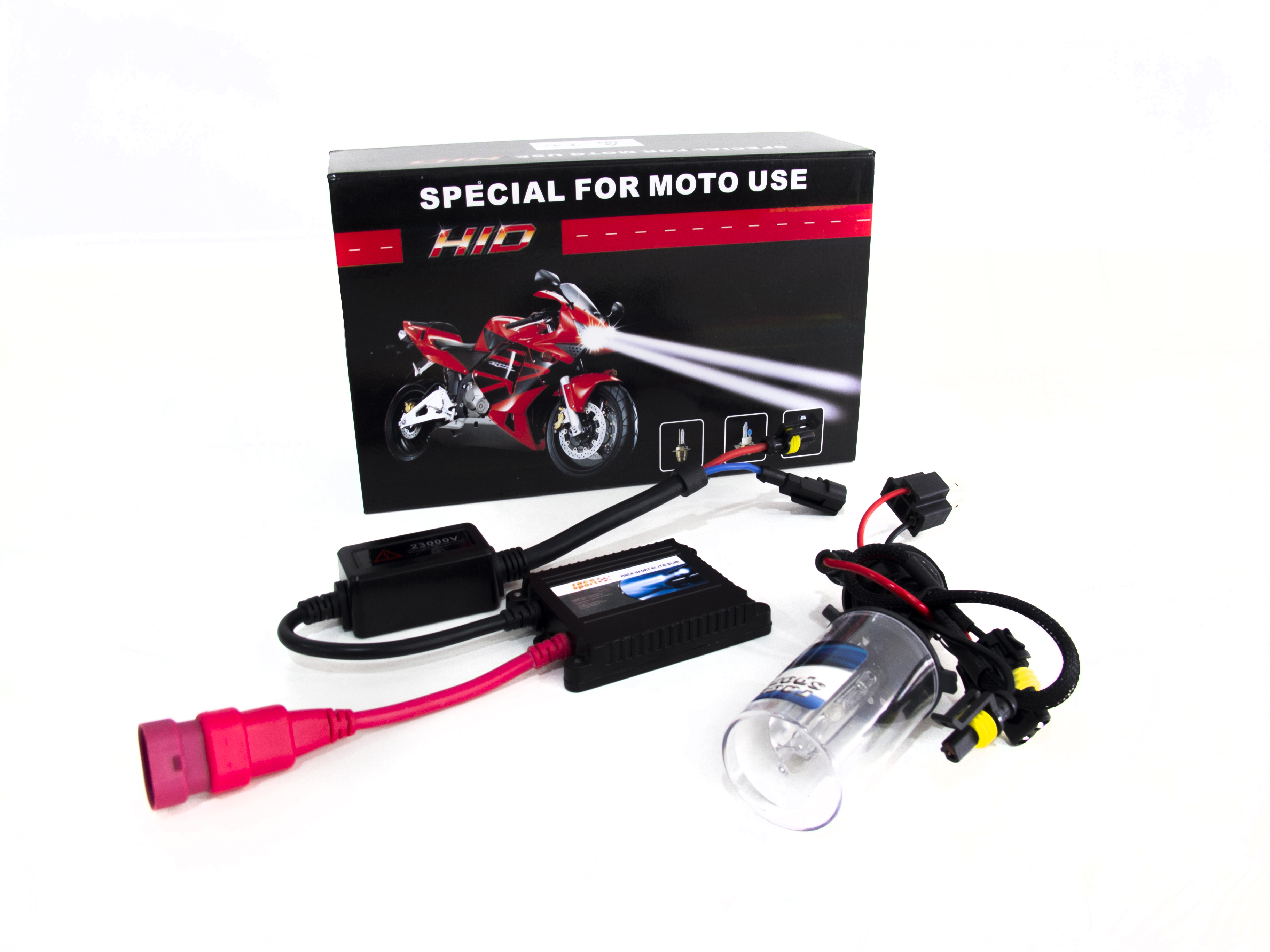 RS-H4-PINK-MOTO - H4 Pink Single Beam Motorcycle Headlight Kit for Single Headlights-RS-H4-PINK-MOTO
