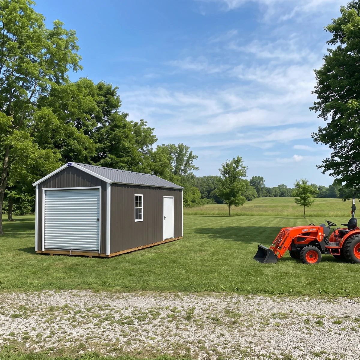 Gable Pilot Steel-Framed Storage Shed - 12x24 | 657