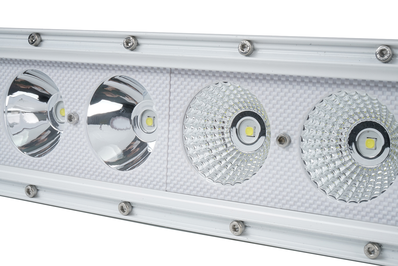 MS200WCWA - New - 42inch Marine Grade Wrap Around White Shell Light Bar with 200-Watt 20 x 10W High Intensity OSRAM LEDs-MS200WCWA