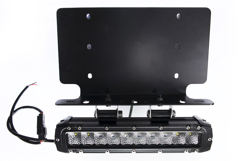 RSNRL62-1 - US License Plate Bracket w/ (1) 10in Stealth Light Bar w/ 2 Bottom Mounts-RSNRL62-1