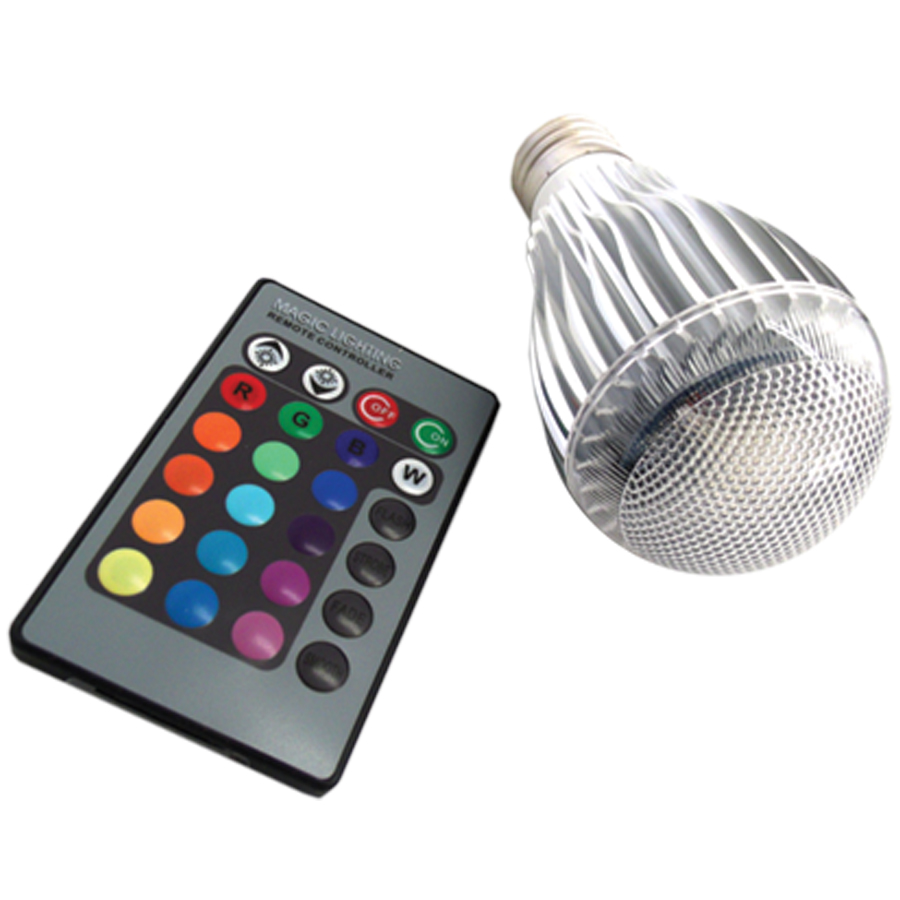 RS-RGB-110V-E27(9W) - 9W 110V E27 LED Light Bulb w/ Remote (RGB Multi-Color)-RS-RGB-110V-E27(9W)