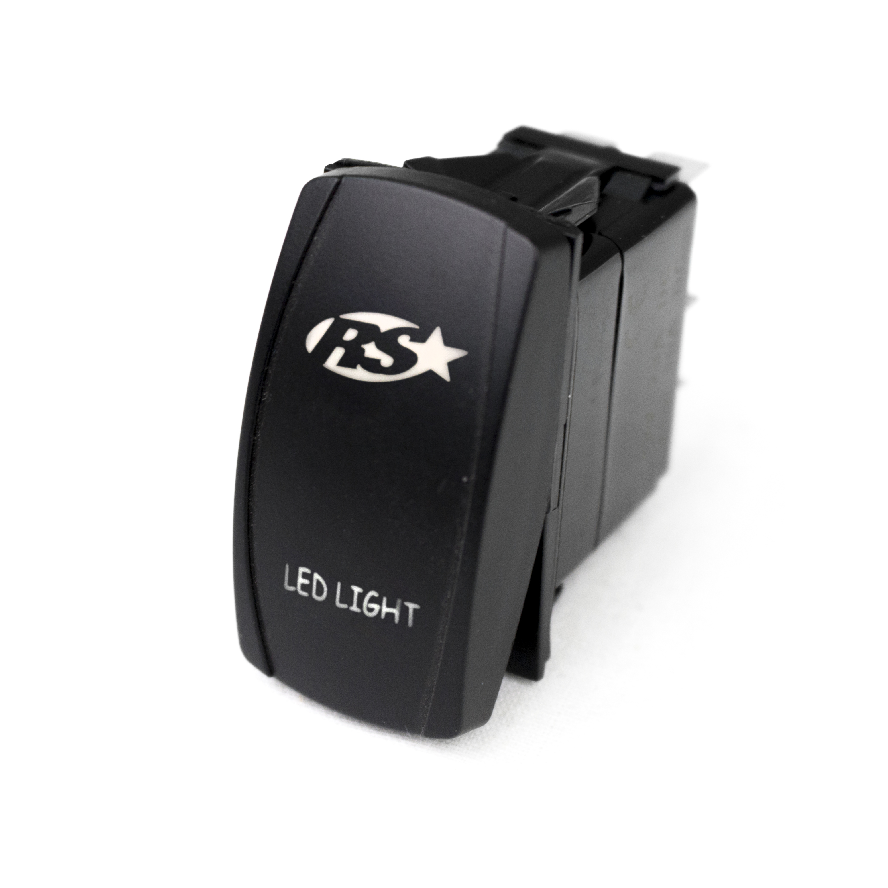 RSRSL1 - LED Rocker Switch w/ White LED Radiance (Race Sport Lighting Logo)-RSRSL1