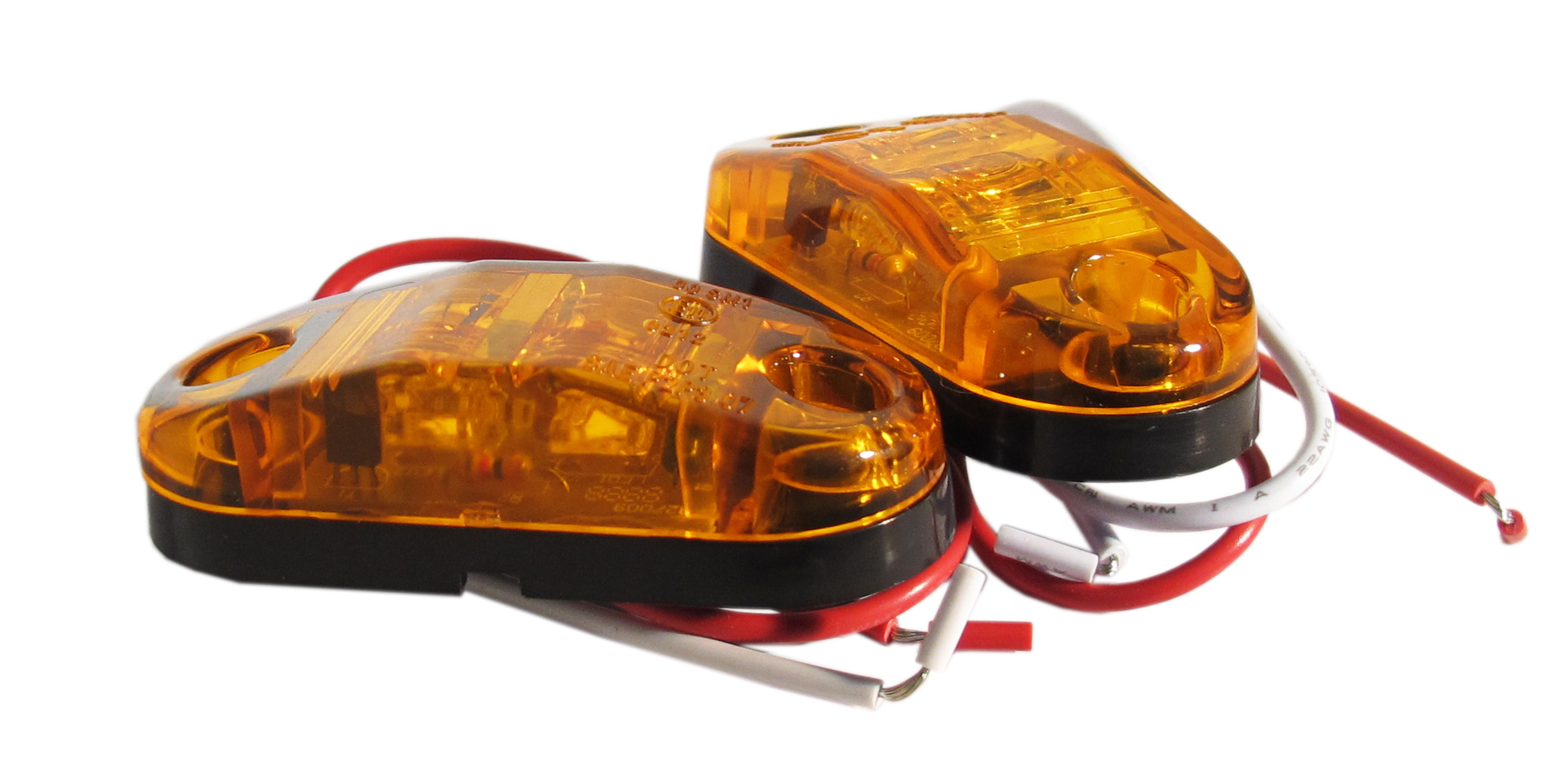 RS-STROBE2.5-2HA - 2.5x1in 12V LED Marker Strobe (Amber) (Pair)-RS-STROBE2.5-2HA