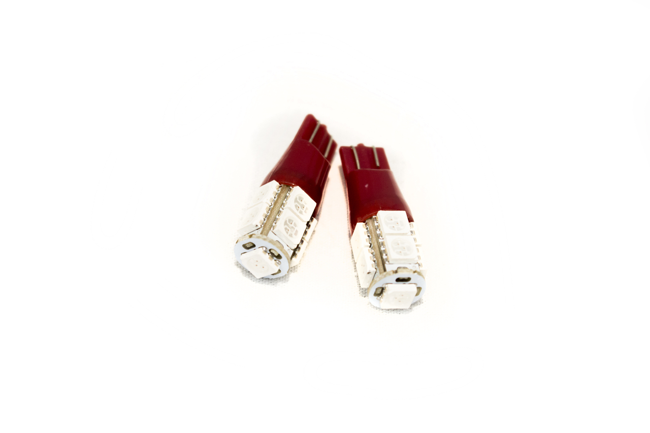 RS-T15-R-5050 - T15 9-Chip 5050 LED Replacement Bulbs (Red) (Pair)-RS-T15-R-5050