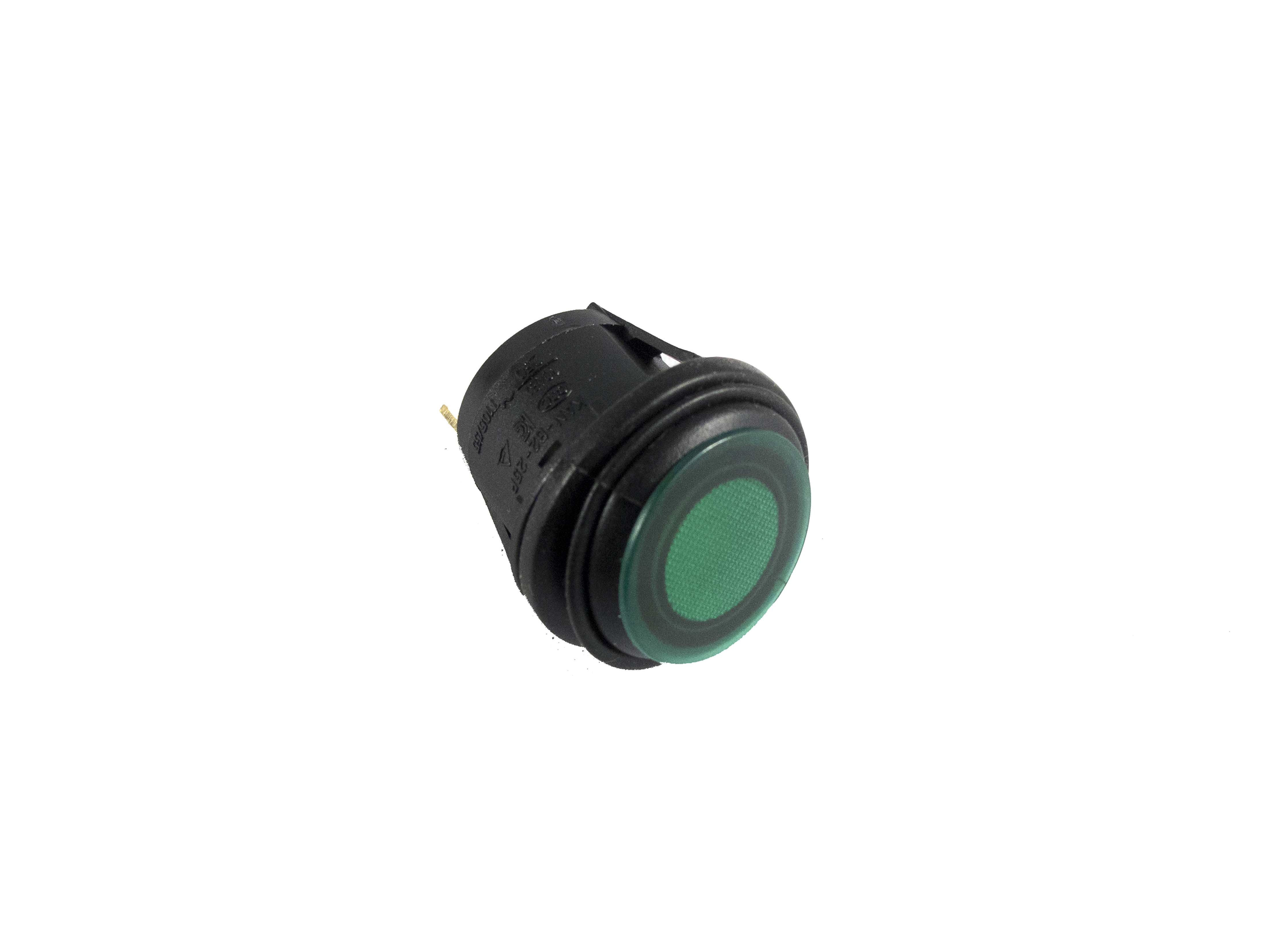 RS-WP12A-G - Waterproof 12V/12A LED Rocker Switch (Green)-RS-WP12A-G