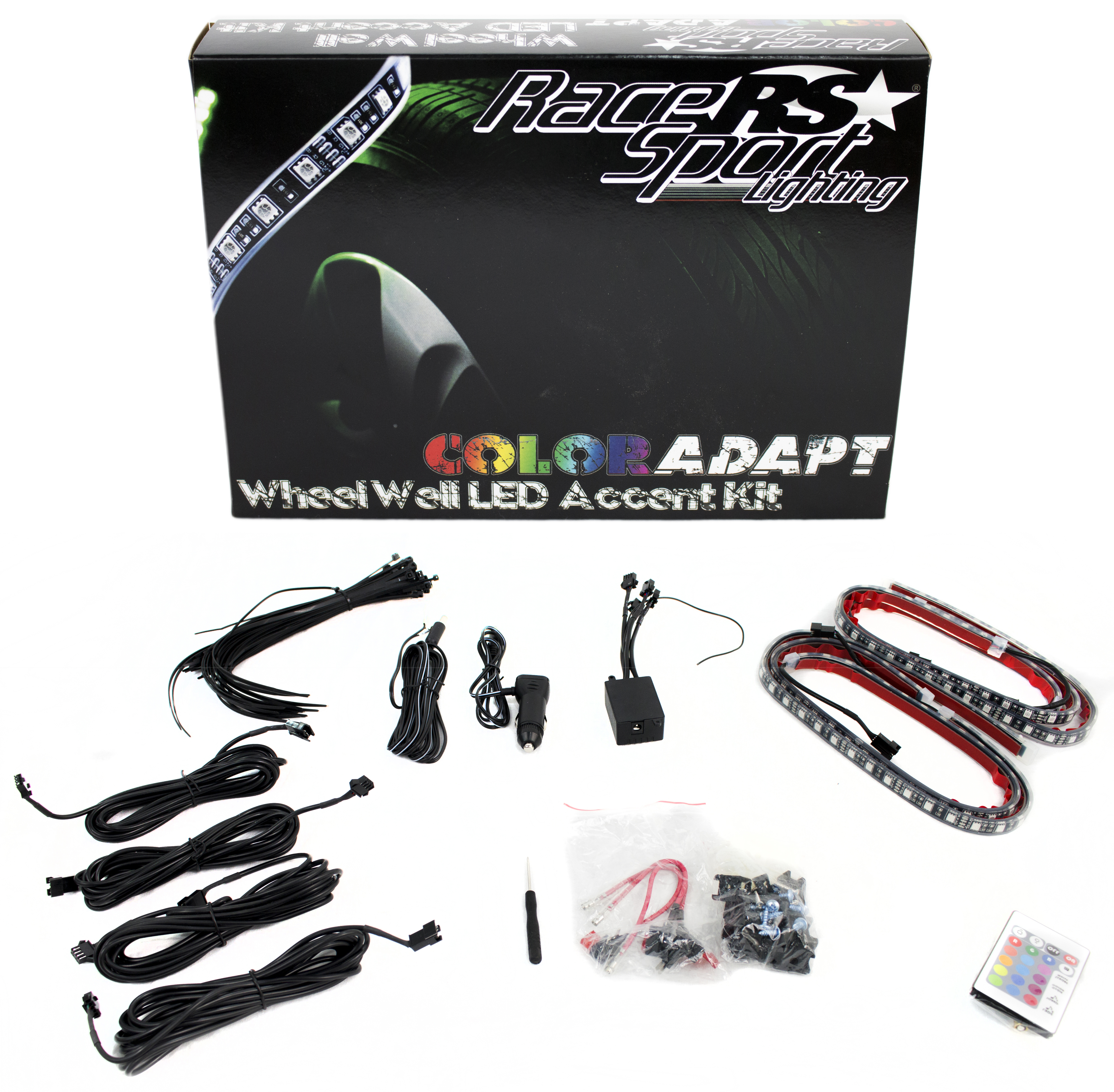 RSWWKIT - ColorADAPT Adaptive RGB LED Wheel Well Kit w/ Key Card RGB Remote-RSWWKIT