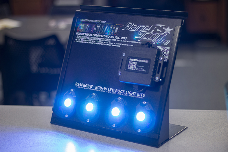 RS5ACS-5E - RGB+W Rock Light Professional 5-Axis Counter/Slatwall Retail Display(Powered)-RS5ACS-5E