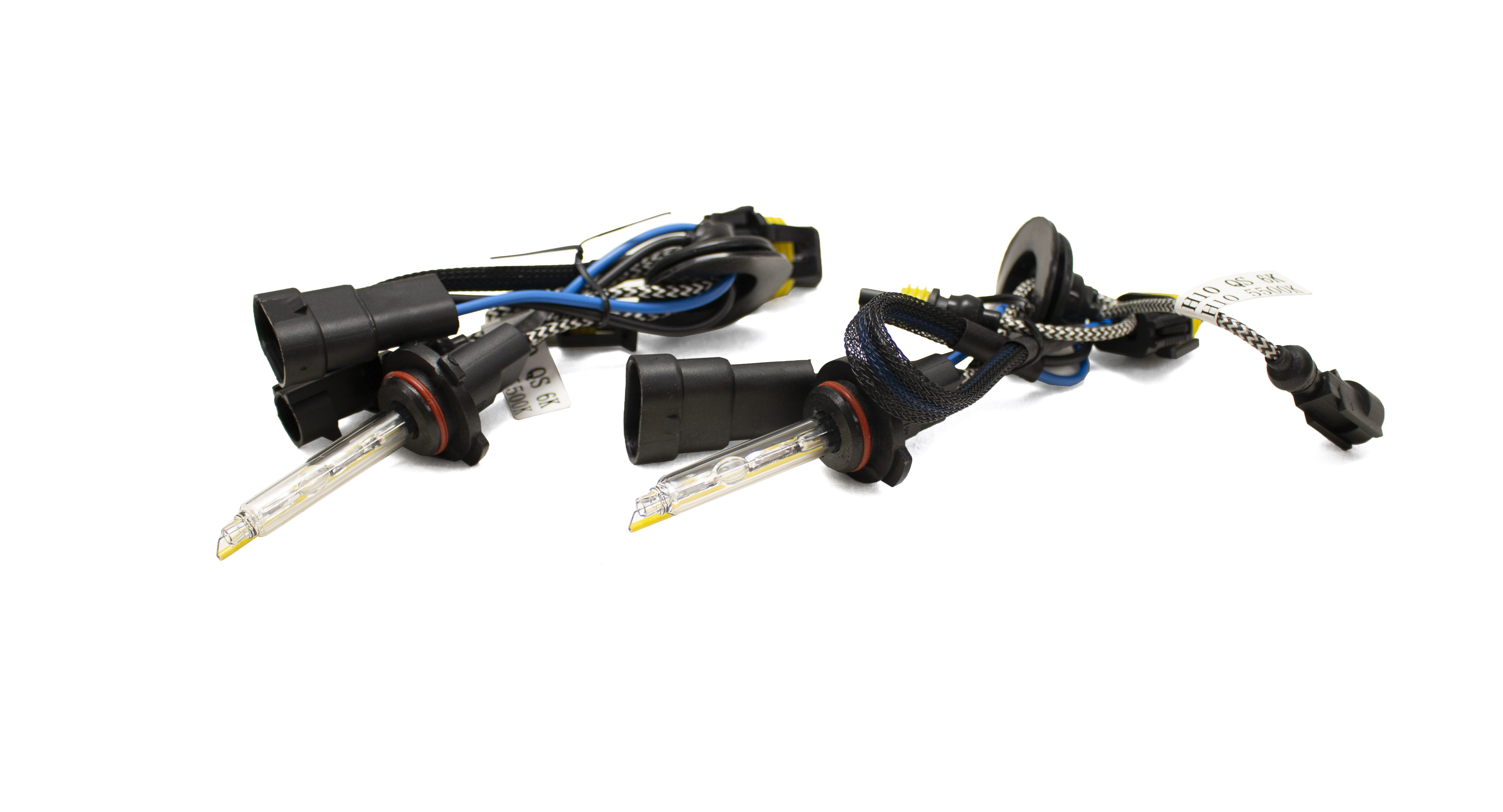 H10QS6K - H10 5,500K G6v2 Quick Start HID CANBUS Bulbs w/ Braided Cables (Pair)-H10QS6K