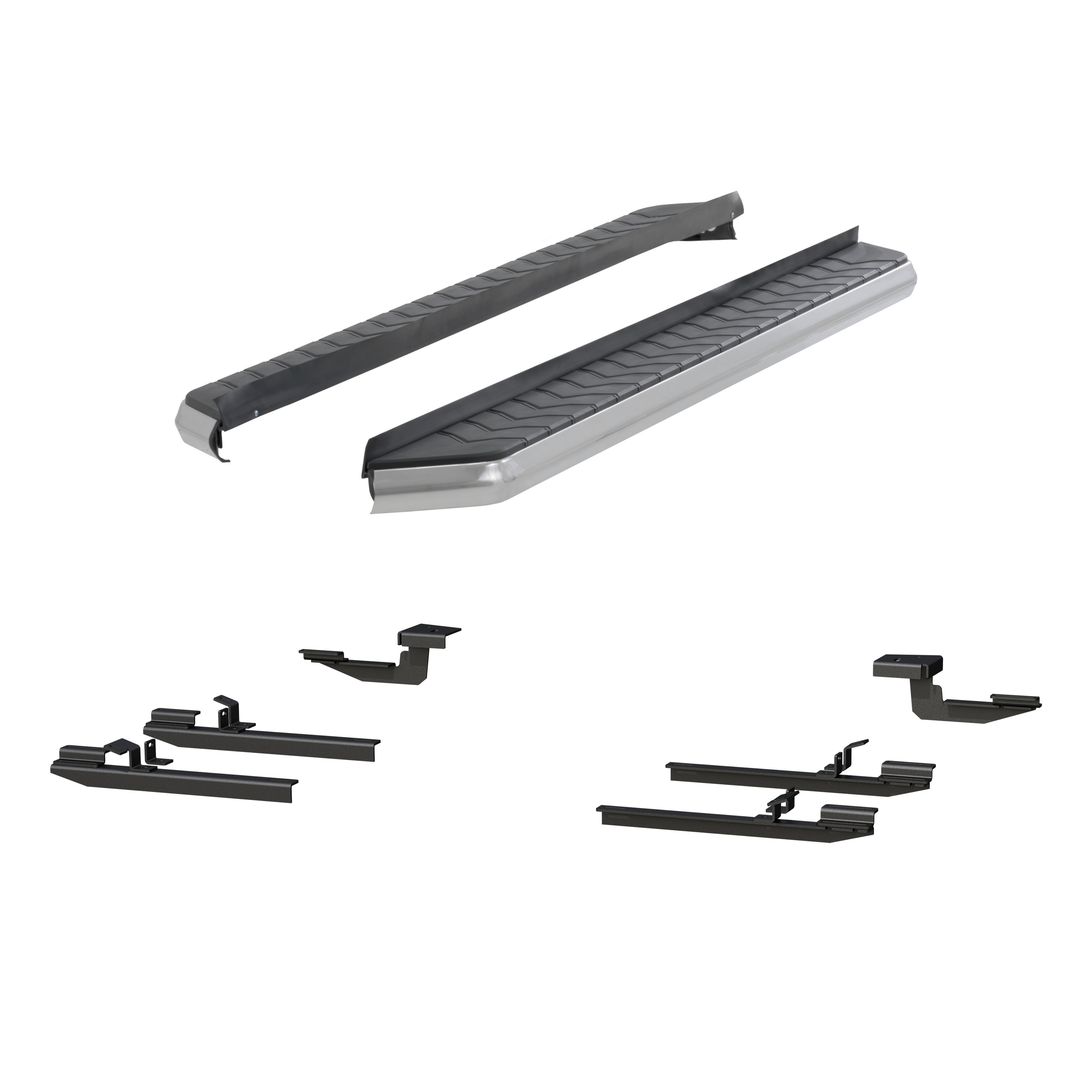 AeroTread 5" x 70" Polished Stainless Running Boards, Select Nissan Rogue 2051037