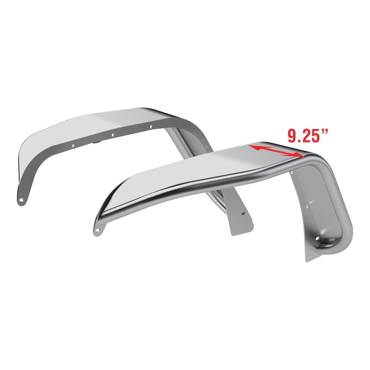 Jeep Wrangler JK Raw Aluminum Front Fender Flares 1500202