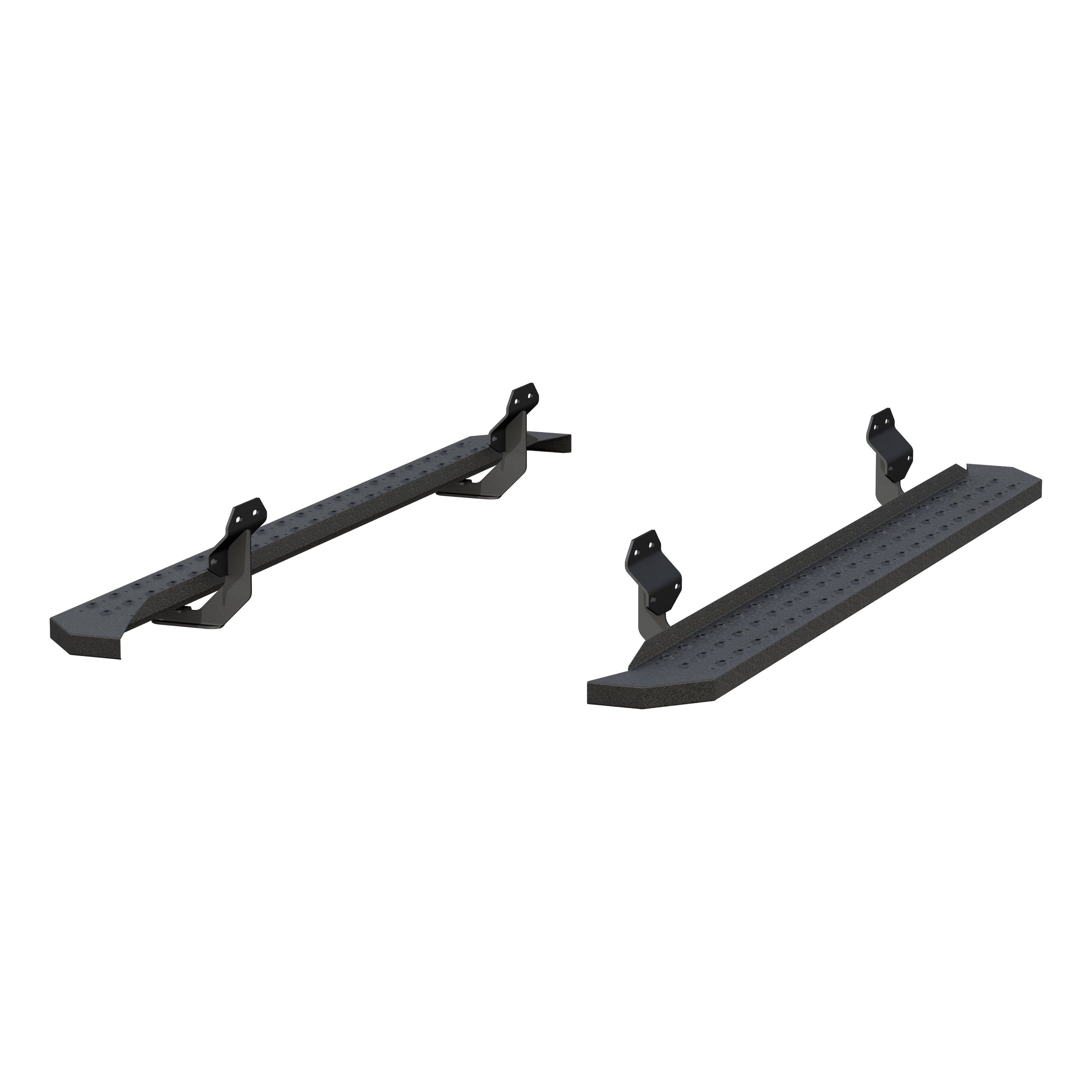 RidgeStep 6-1/2" x 85" Black Steel Running Boards, Select Ford F-Series 2055521