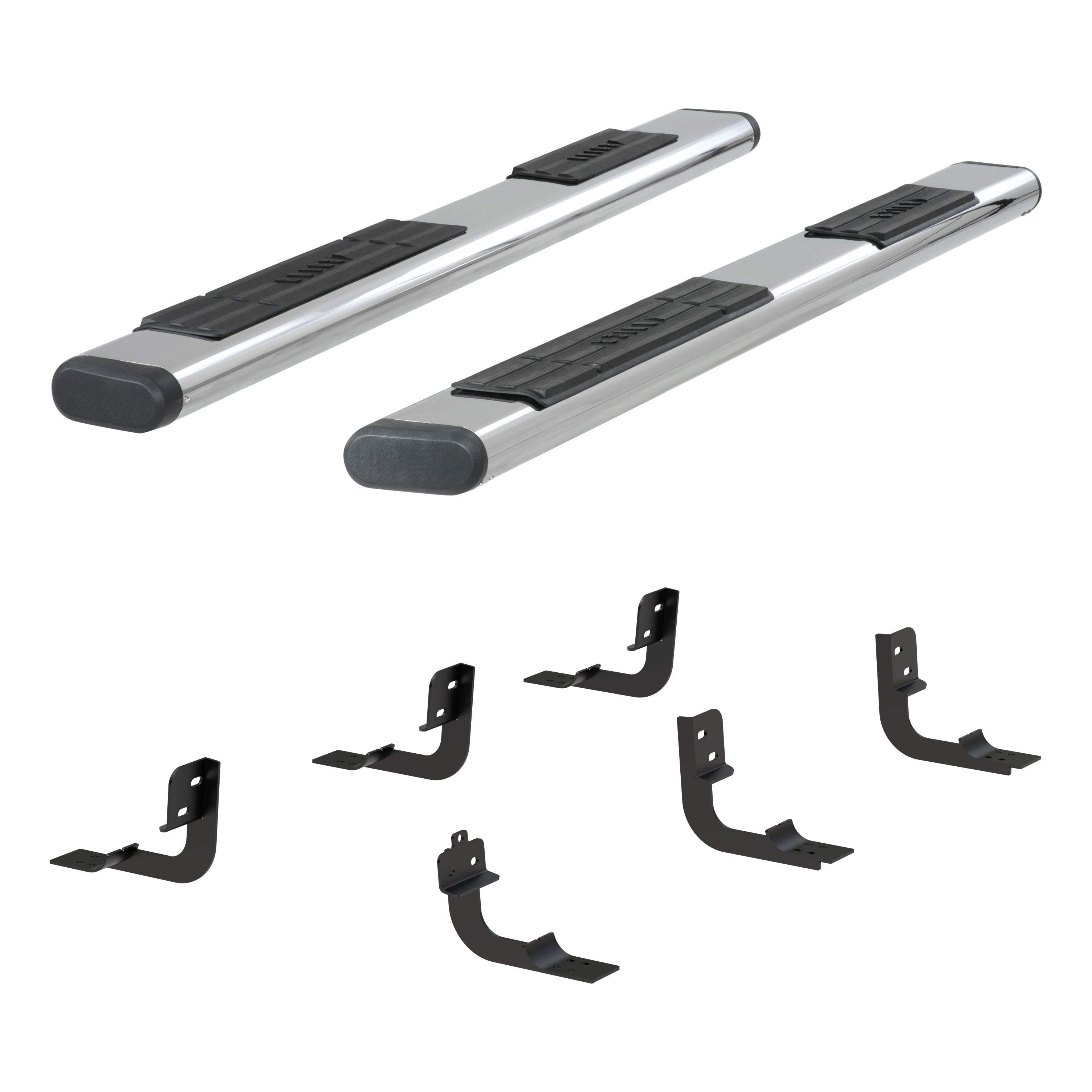 6" x 91" Polished Stainless Oval Side Bars, Select Dodge, Ram 2500, 3500 4444046
