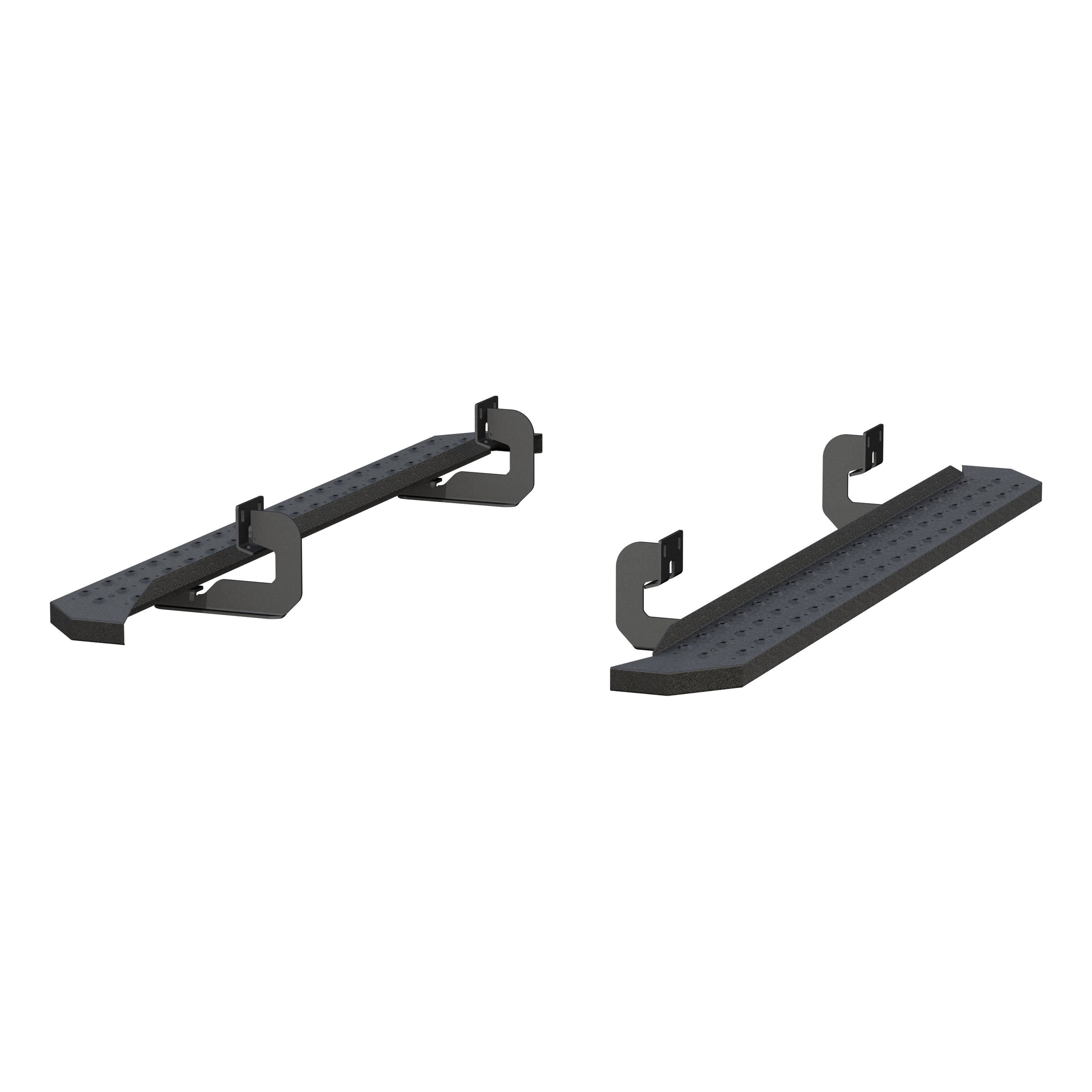RidgeStep 6-1/2" x 75" Black Steel Running Boards, Select Ford F-150 2055517