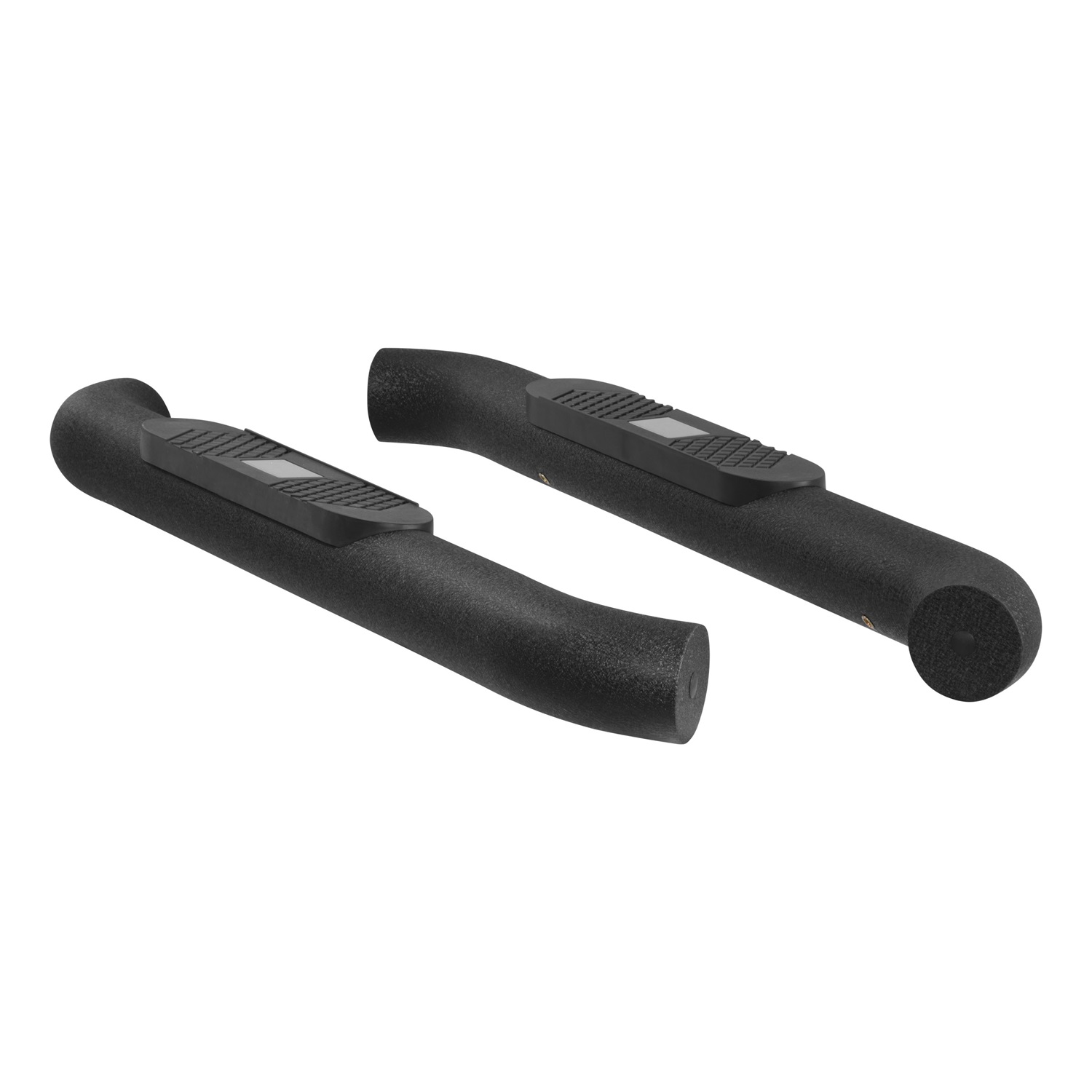 Big Step 4" Black Aluminum Round Side Bars, Select Jeep Wrangler JK AL231008