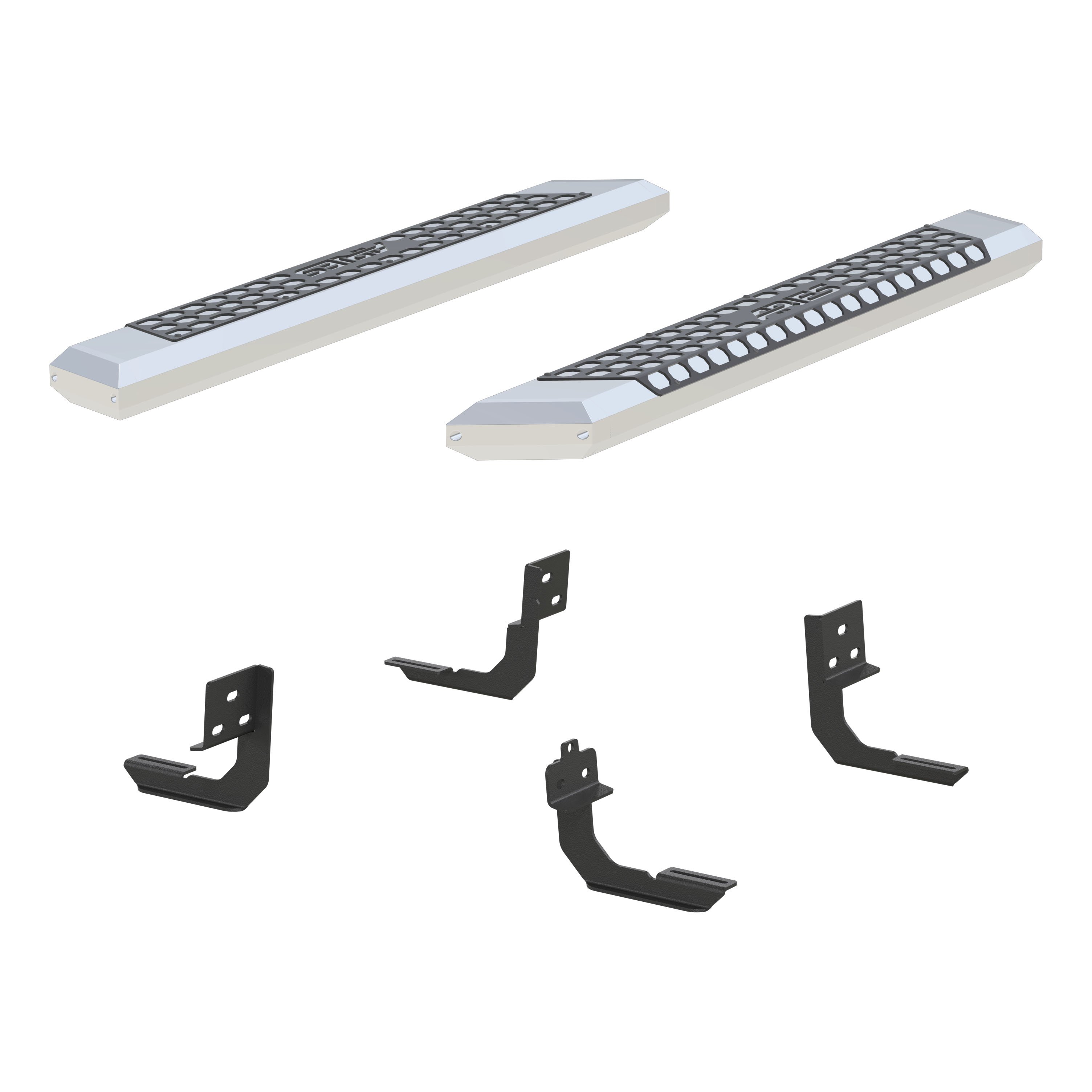 AdvantEDGE 5-1/2" x 53" Chrome Aluminum Side Bars, Select Ram 1500, 2500, 3500 2555004
