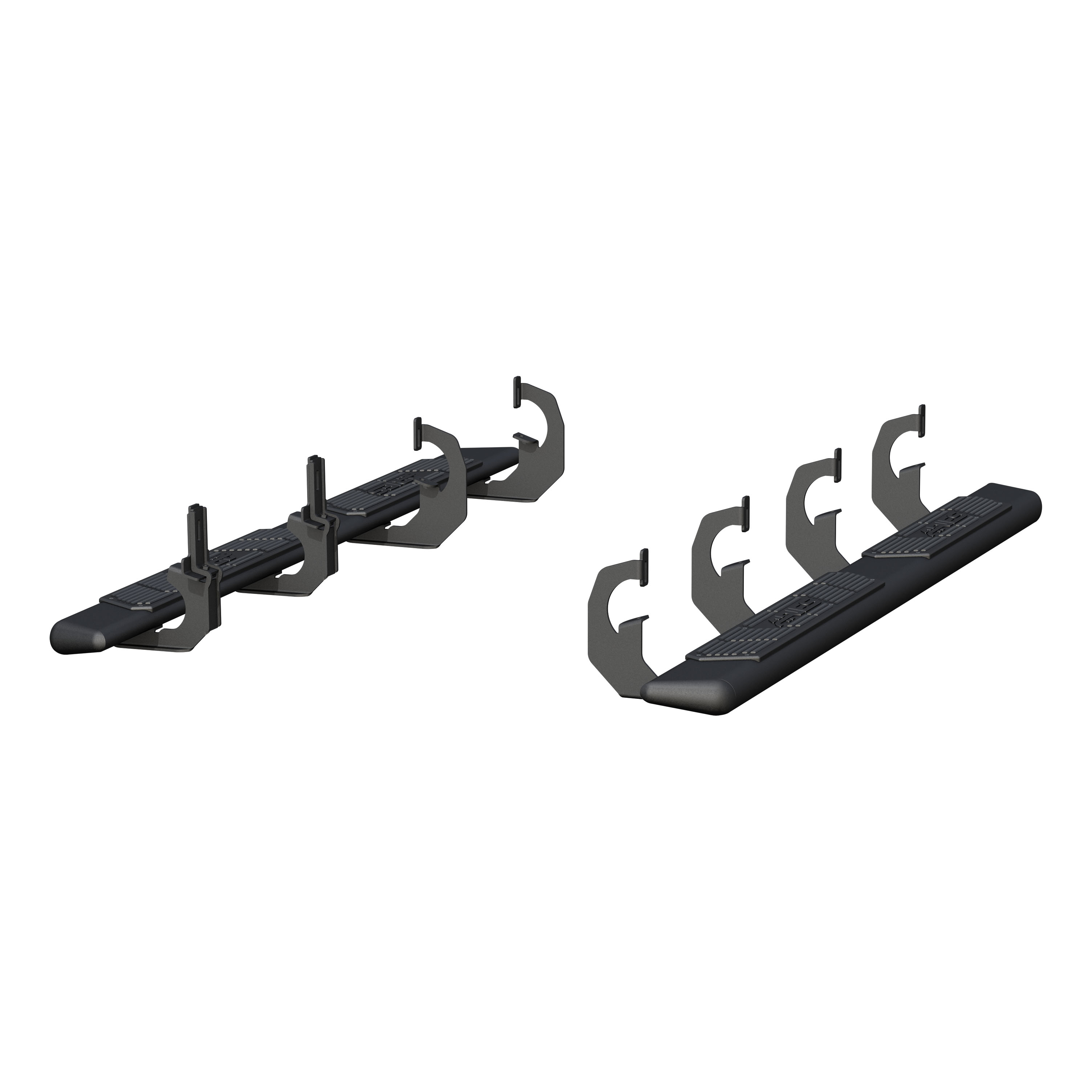 AscentStep 5-1/2" x 75" Black Steel Running Boards, Select Silverado, Sierra 2558021