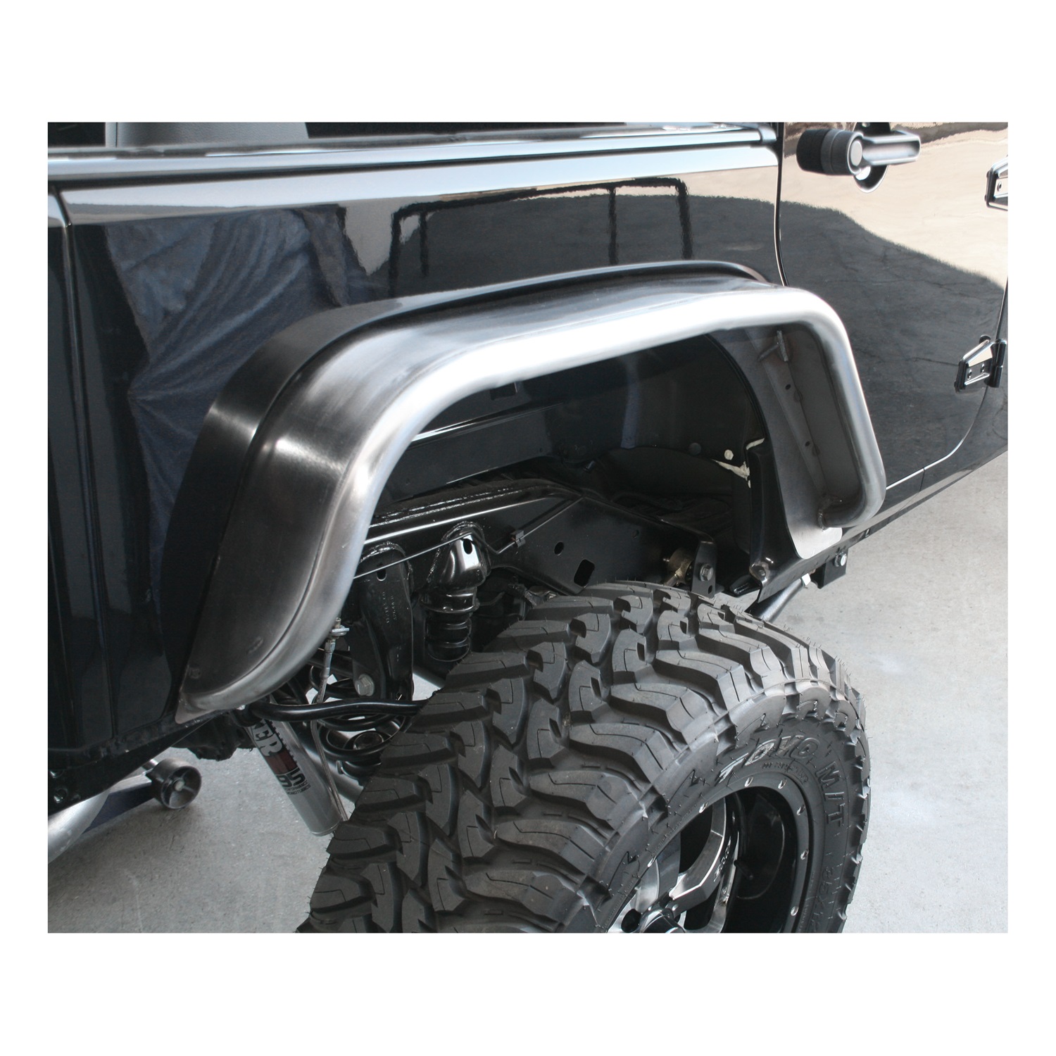 Jeep Wrangler JK Raw Aluminum Rear Fender Flares 2500202