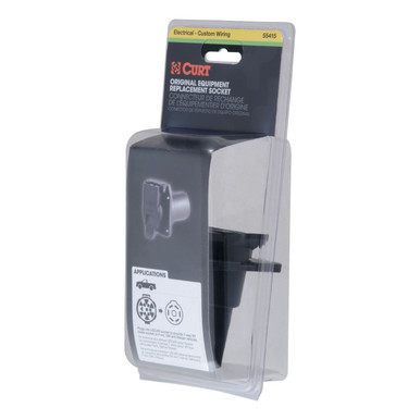 CURT Replacement OE 7-Way RV Blade Socket (Plugs into USCAR) for Lincoln Vehicles - 55415