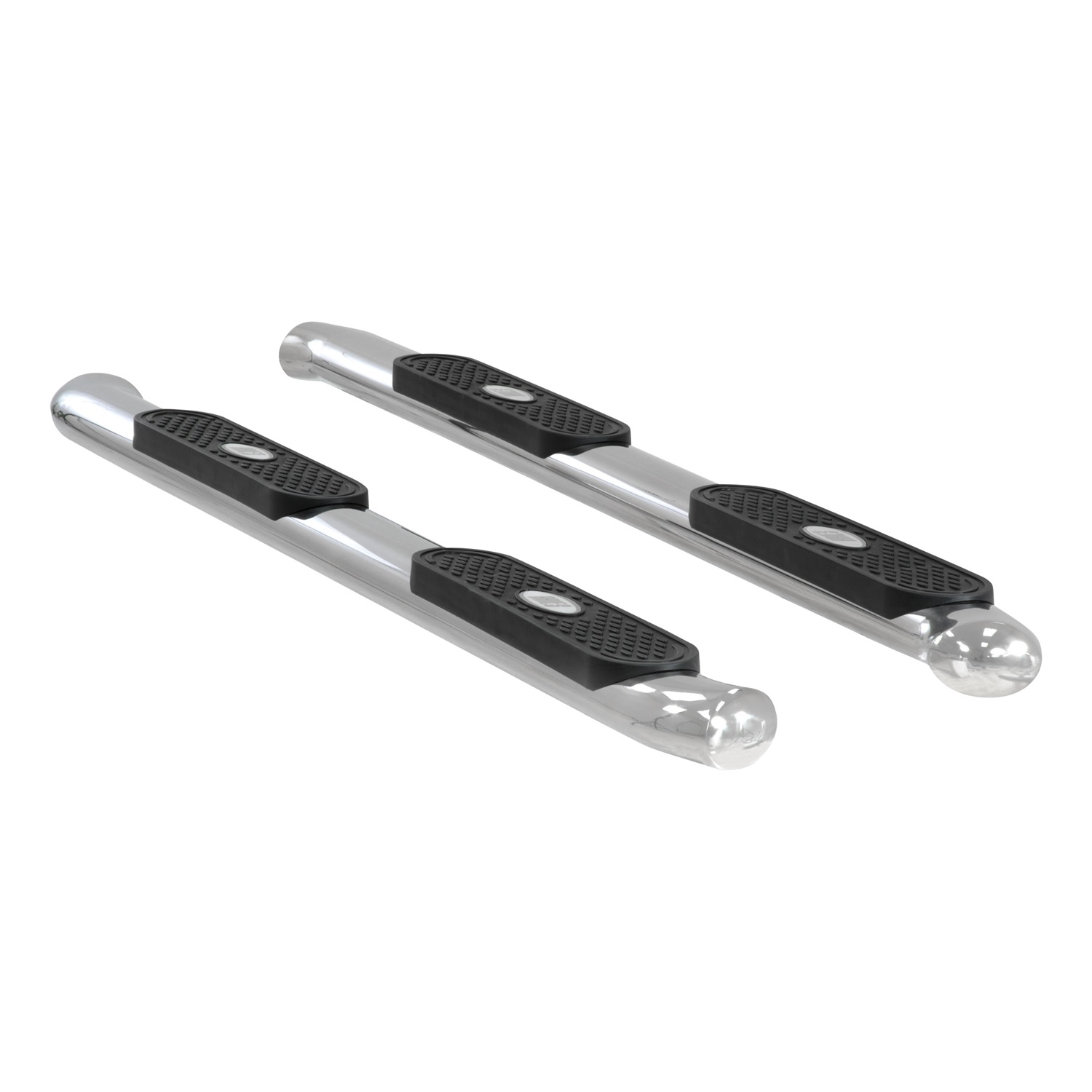 4" Polished Stainless Oval Side Bars, Select Silverado, Sierra 1500, 2500, 3500 S224046-2