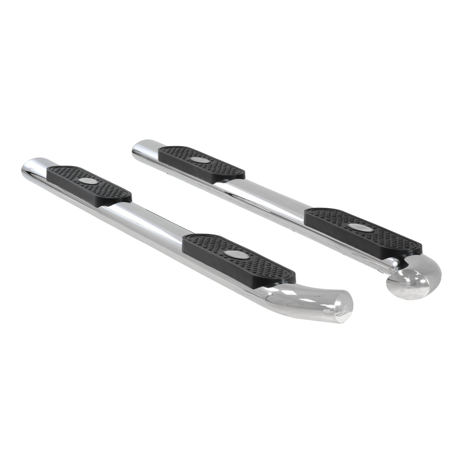 4" Polished Stainless Oval Side Bars, Select Nissan Titan, XD S229006-2