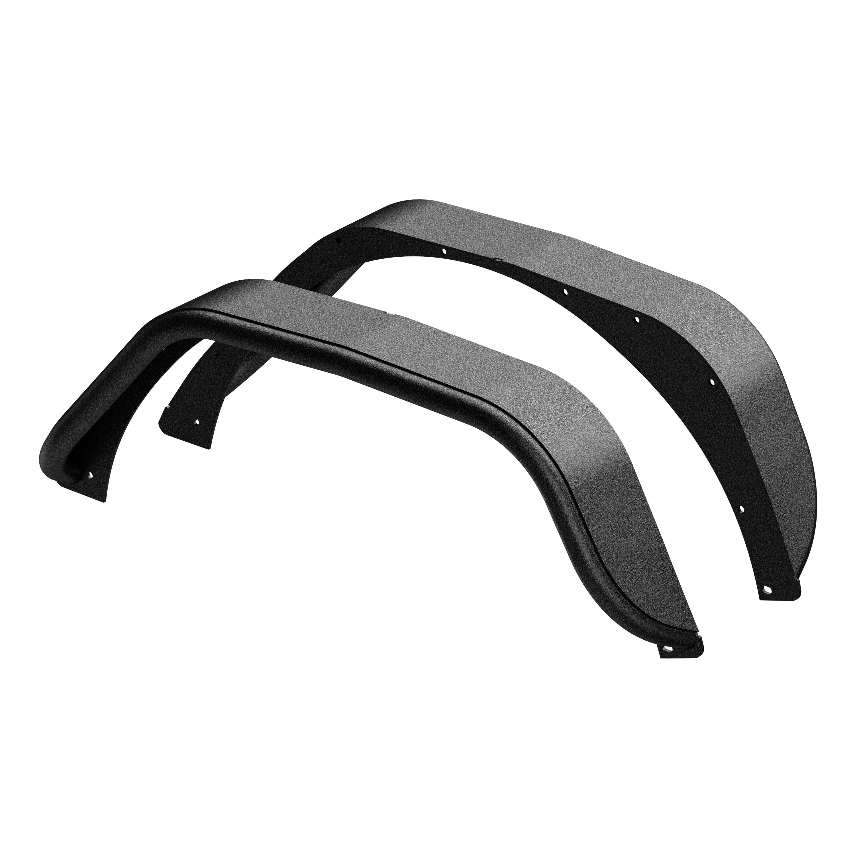 Jeep Wrangler JL Black Aluminum Rear Fender Flares 2500203