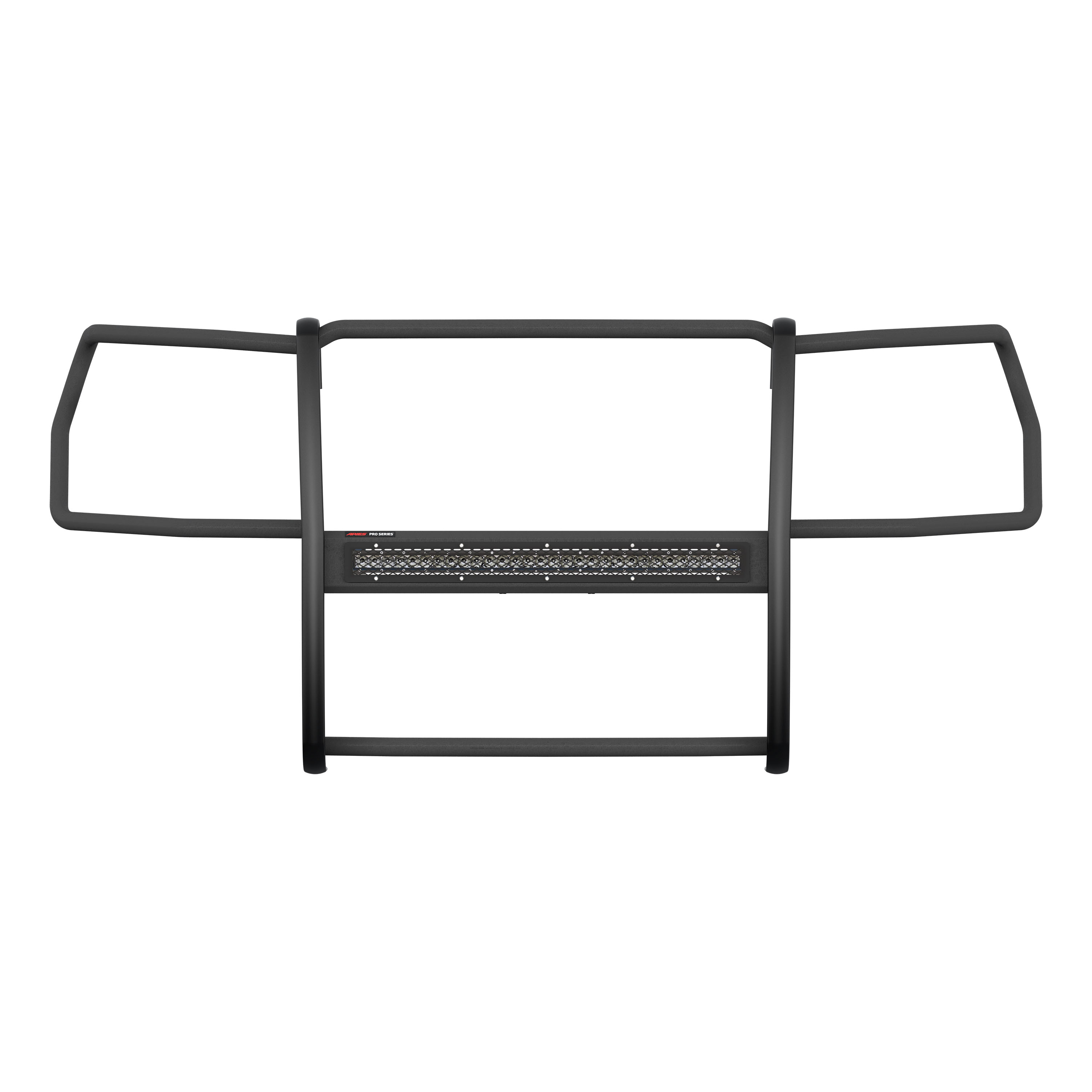 Pro Series Black Steel Grille Guard with Light Bar, Select Chevy Silverado 1500 2170035