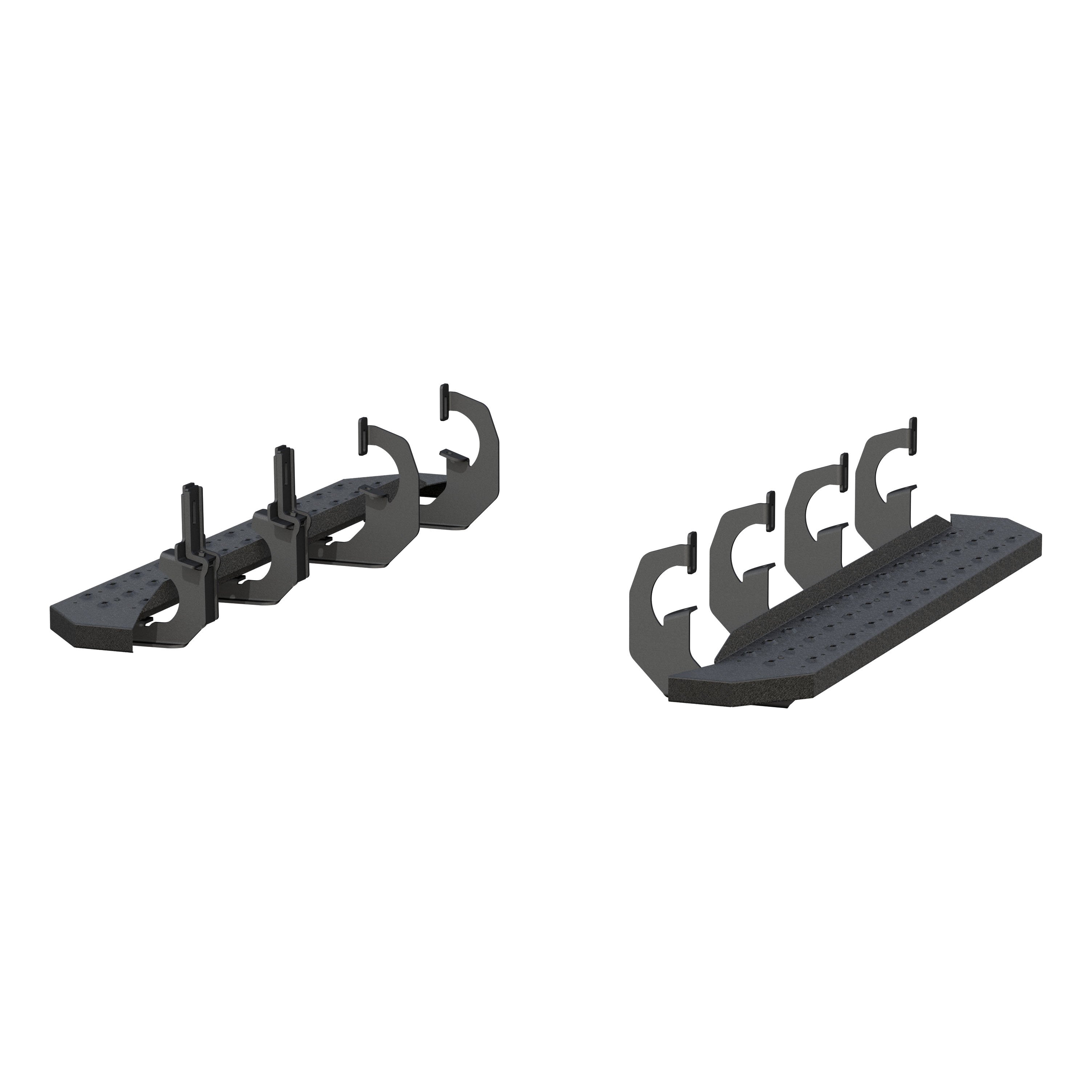 RidgeStep 6-1/2" x 53" Black Steel Running Boards, Select Silverado, Sierra 2055529