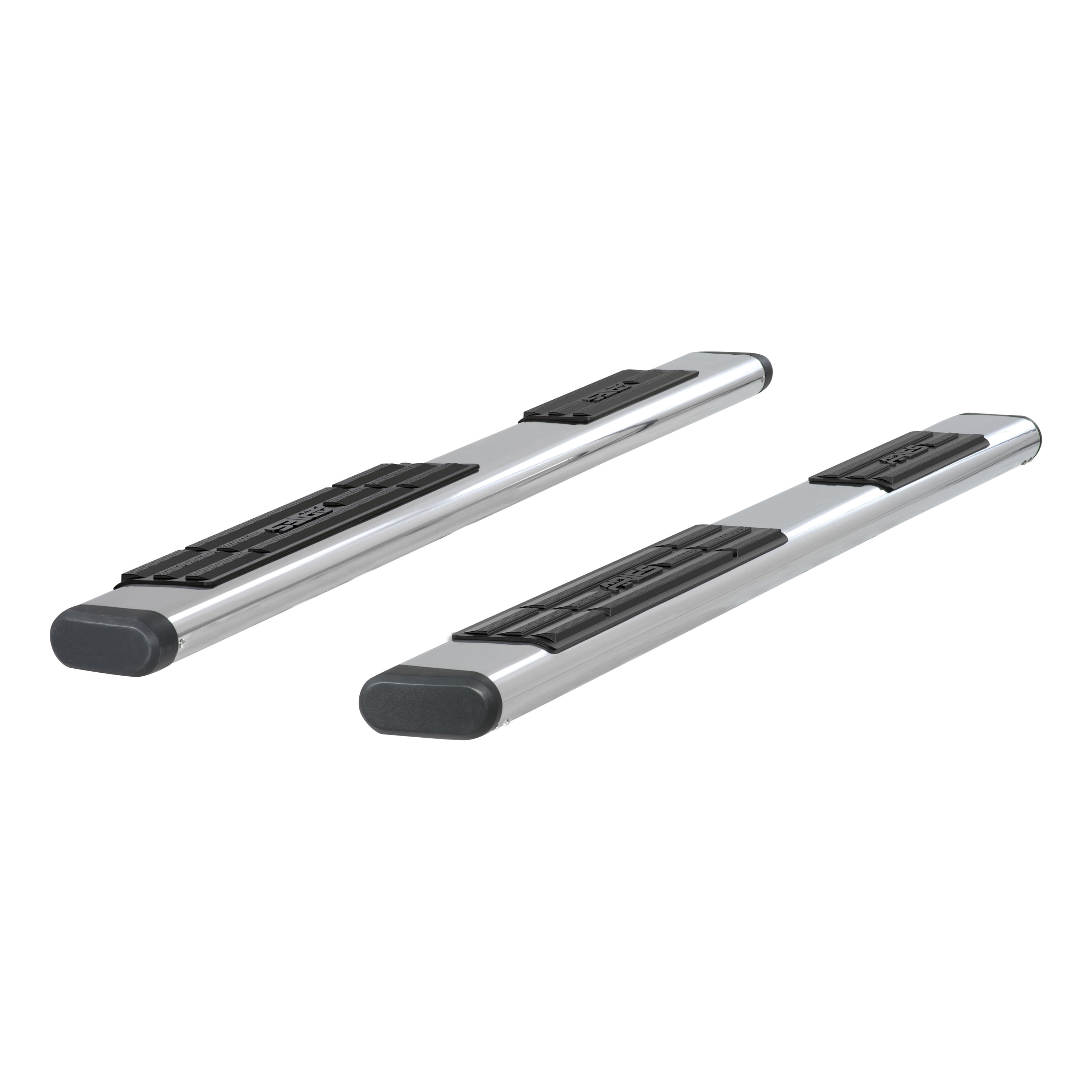 6" x 85" Polished Stainless Oval Side Bars, Select Ford F250, F350, F450, F550 4444025