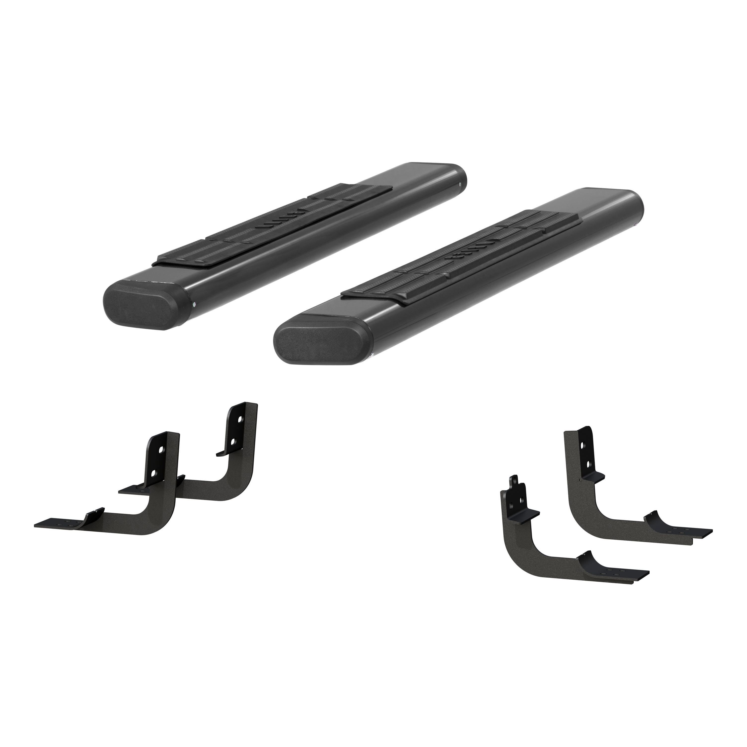 6" x 53" Black Aluminum Oval Side Bars, Select Ram 1500, 2500, 3500 4445043