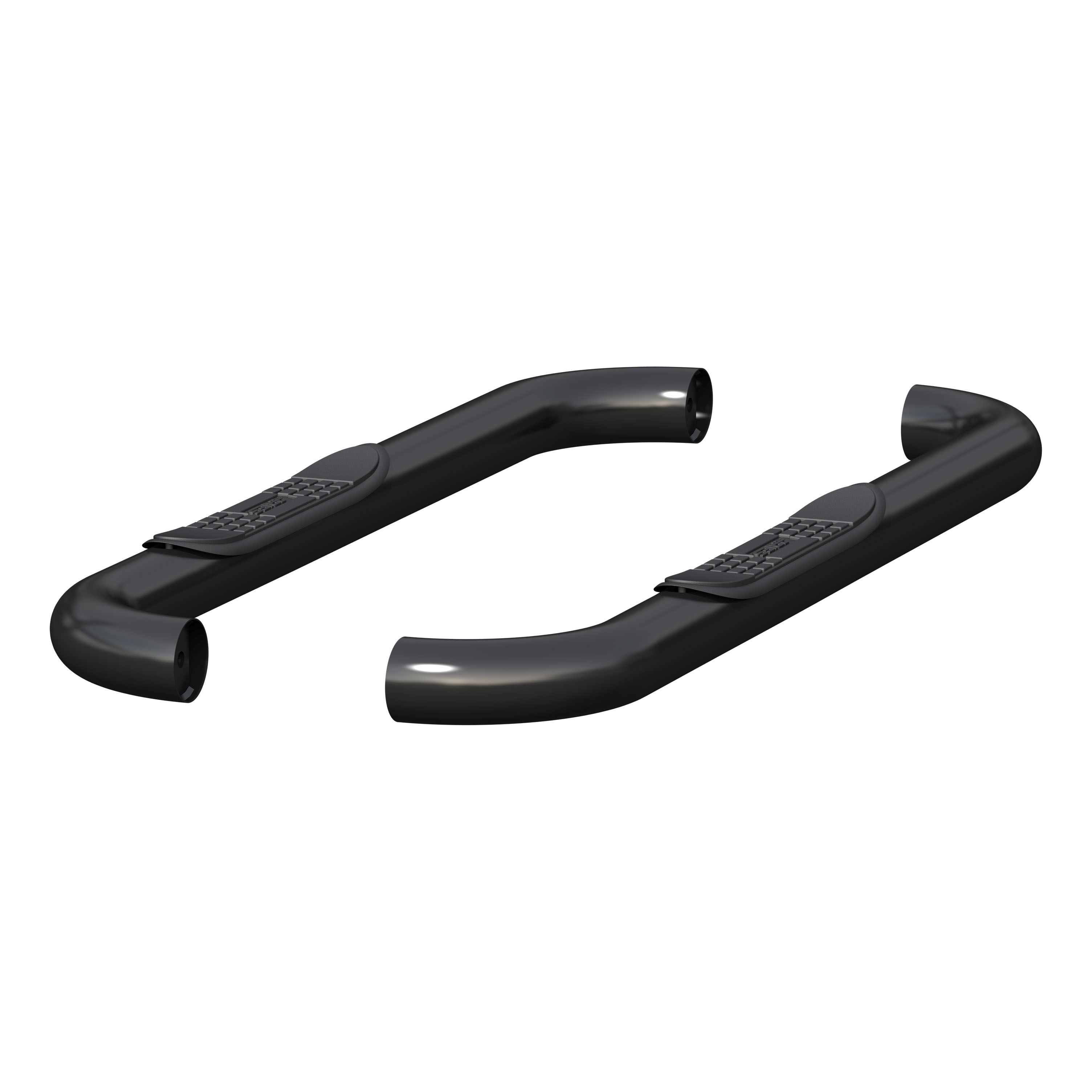 3" Round Black Stainless Side Bars, Select Dodge, Ram 1500, 2500, 3500 215039