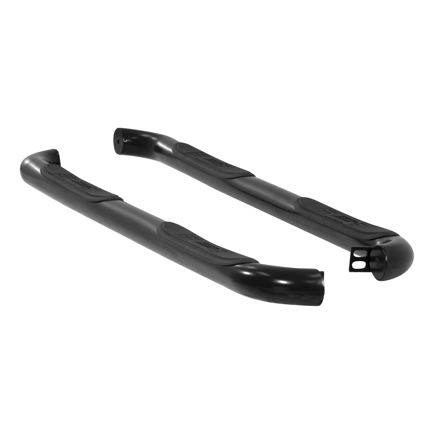 3" Round Black Steel Side Bars, Select Hyundai Santa Fe 207003